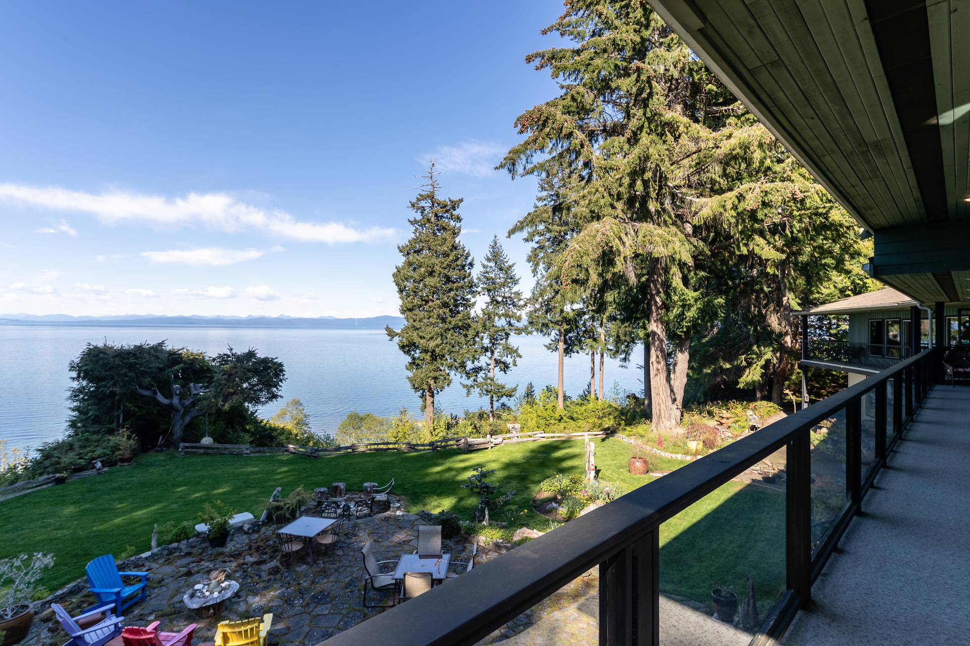 First Master Suite Balcony at 5101 Island Highway West, Qualicum North, Oceanside First Master Suite Balcony at 5101 Island Highway West, Qualicum North, Oceanside