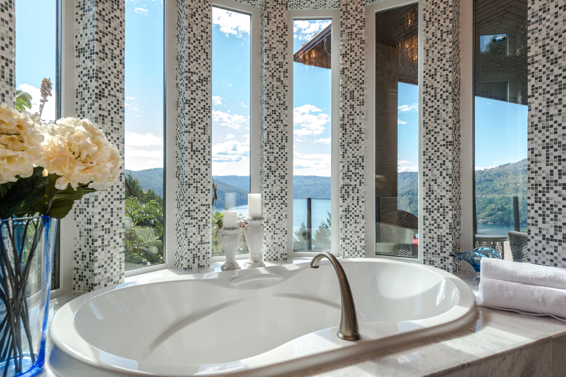 Incredible Views From The Master Bath at 6720 Willis Road, Victoria Point, Incredible Views From The Master Bath at 6720 Willis Road, Victoria Point,