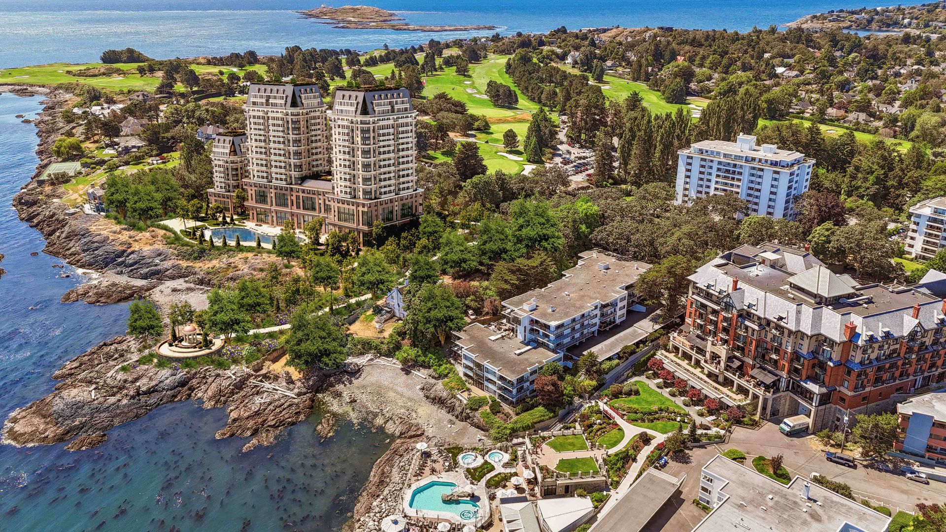 *Development concept rendering only* at 1069 & 1101 Beach Drive, South Oak Bay, Oak Bay