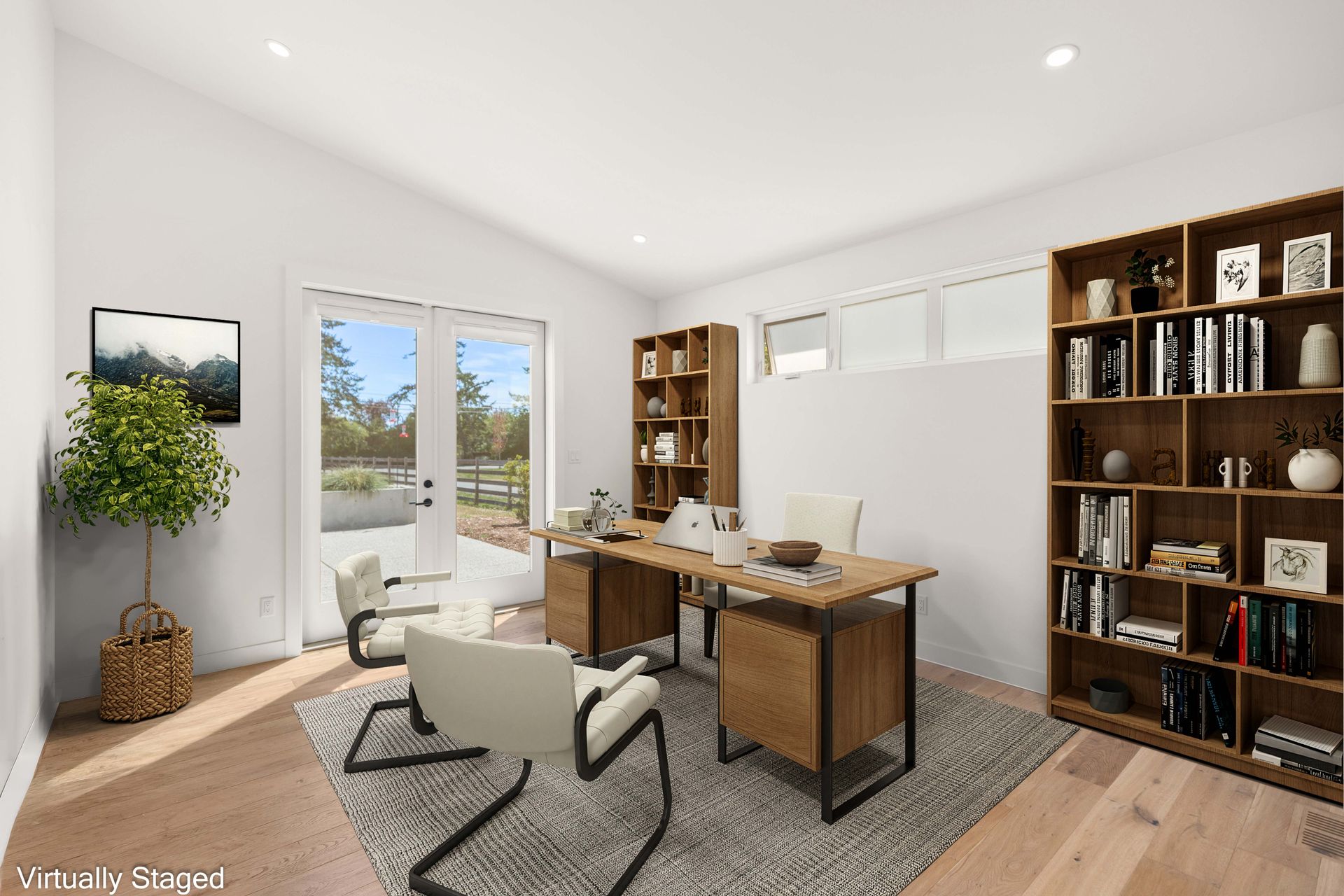 Den/Office with patio walkout at 846 Birch Road, Deep Cove, North Saanich