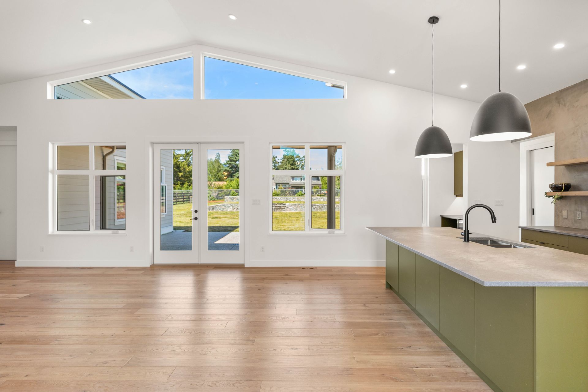 Vaulted ceilings at 846 Birch Road, Deep Cove, North Saanich