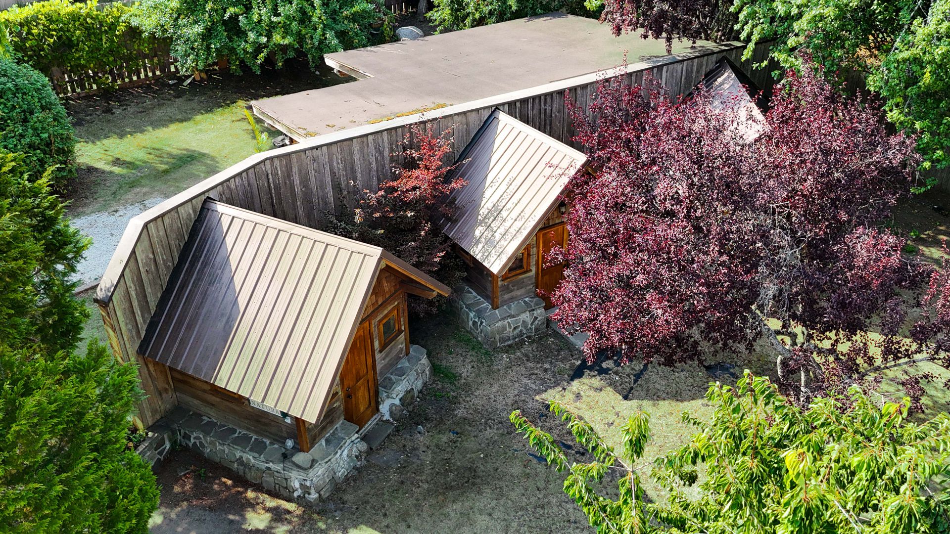 Guest cabins at 265 Lower Ganges Road, Salt Spring, Gulf Islands
