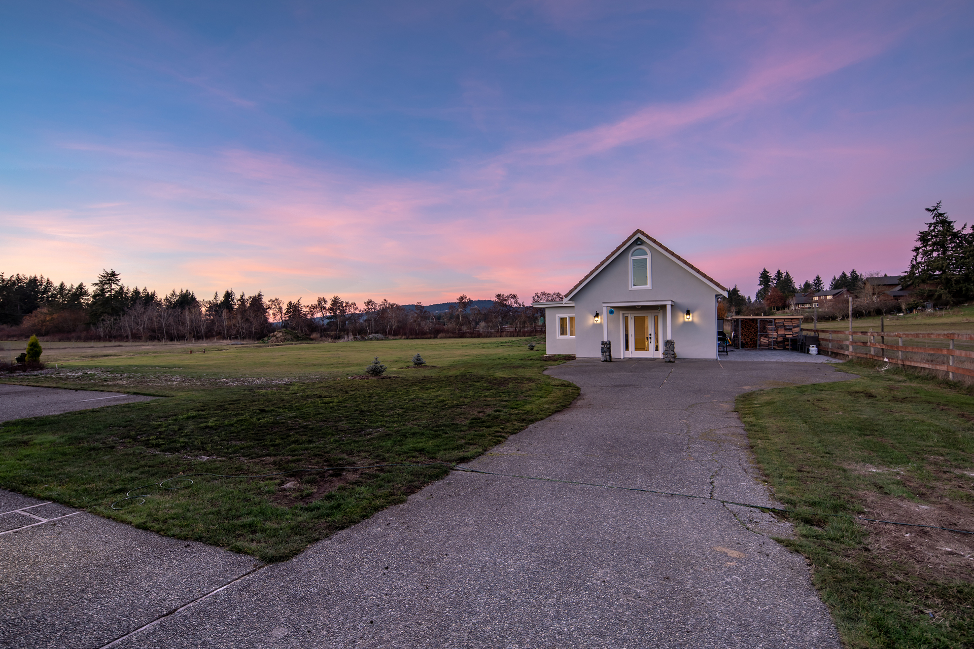 Driveway to Guest House at 1950 Highfield Road, Central Saanich, Victoria Bc