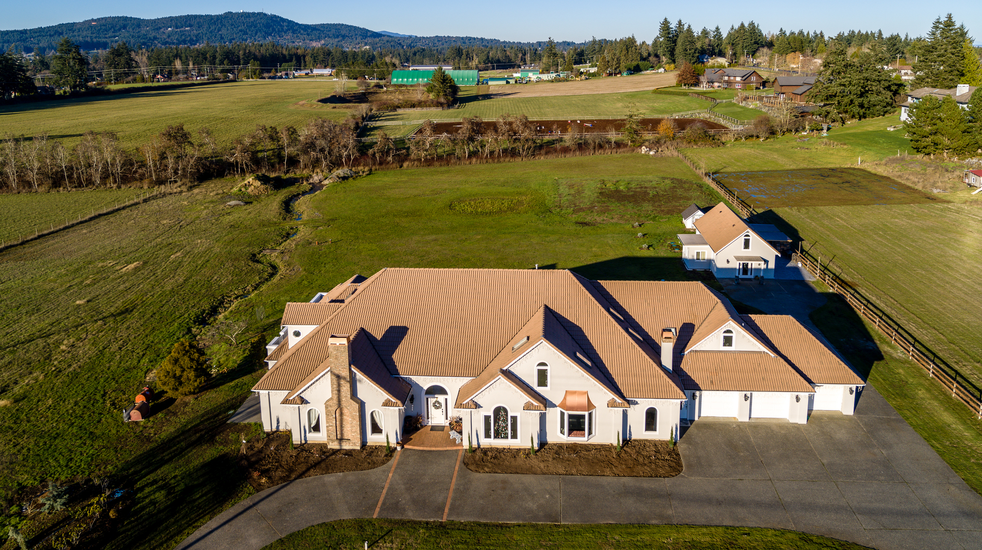 Aerial View at 1950 Highfield Road, Central Saanich, Victoria Bc