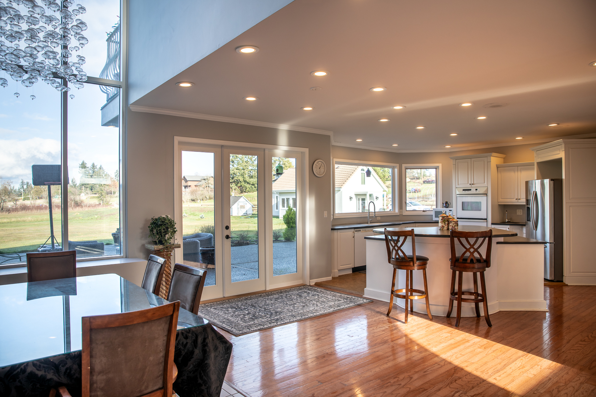 Looking Into The Kitchen From The Dining Room at 1950 Highfield Road, Central Saanich, Victoria Bc