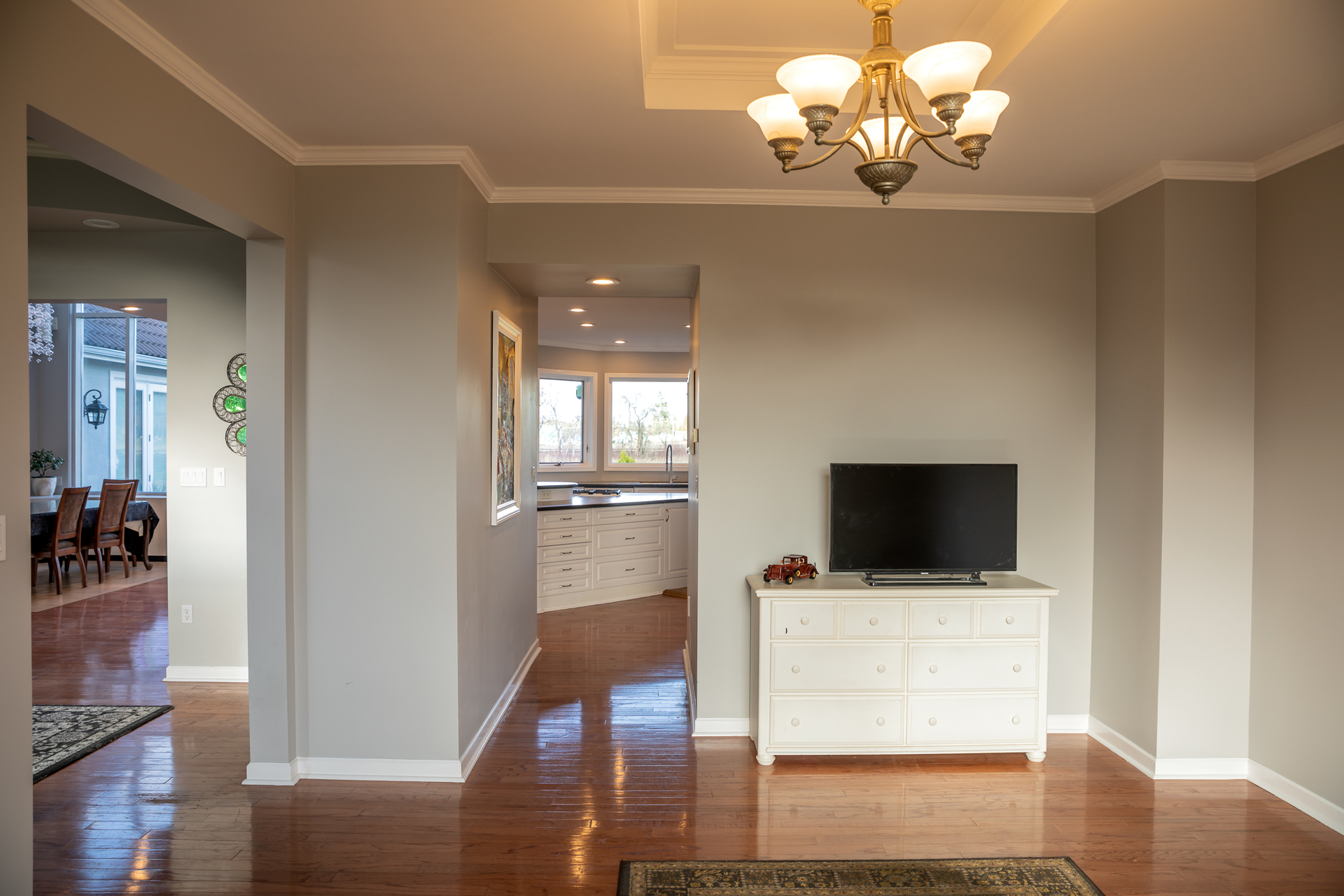 Looking Into The Kitchen And Dining Room at 1950 Highfield Road, Central Saanich, Victoria Bc