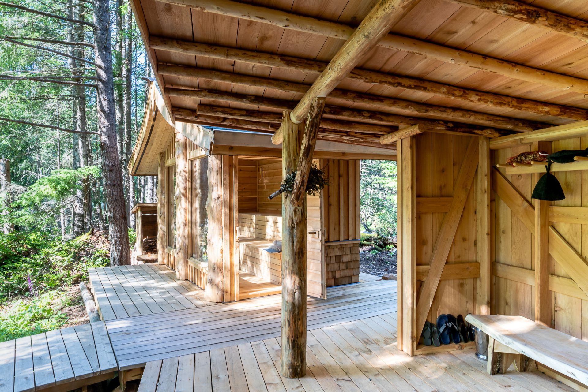 Nordic sauna at 377 Seymour Heights, Salt Spring, Gulf Islands