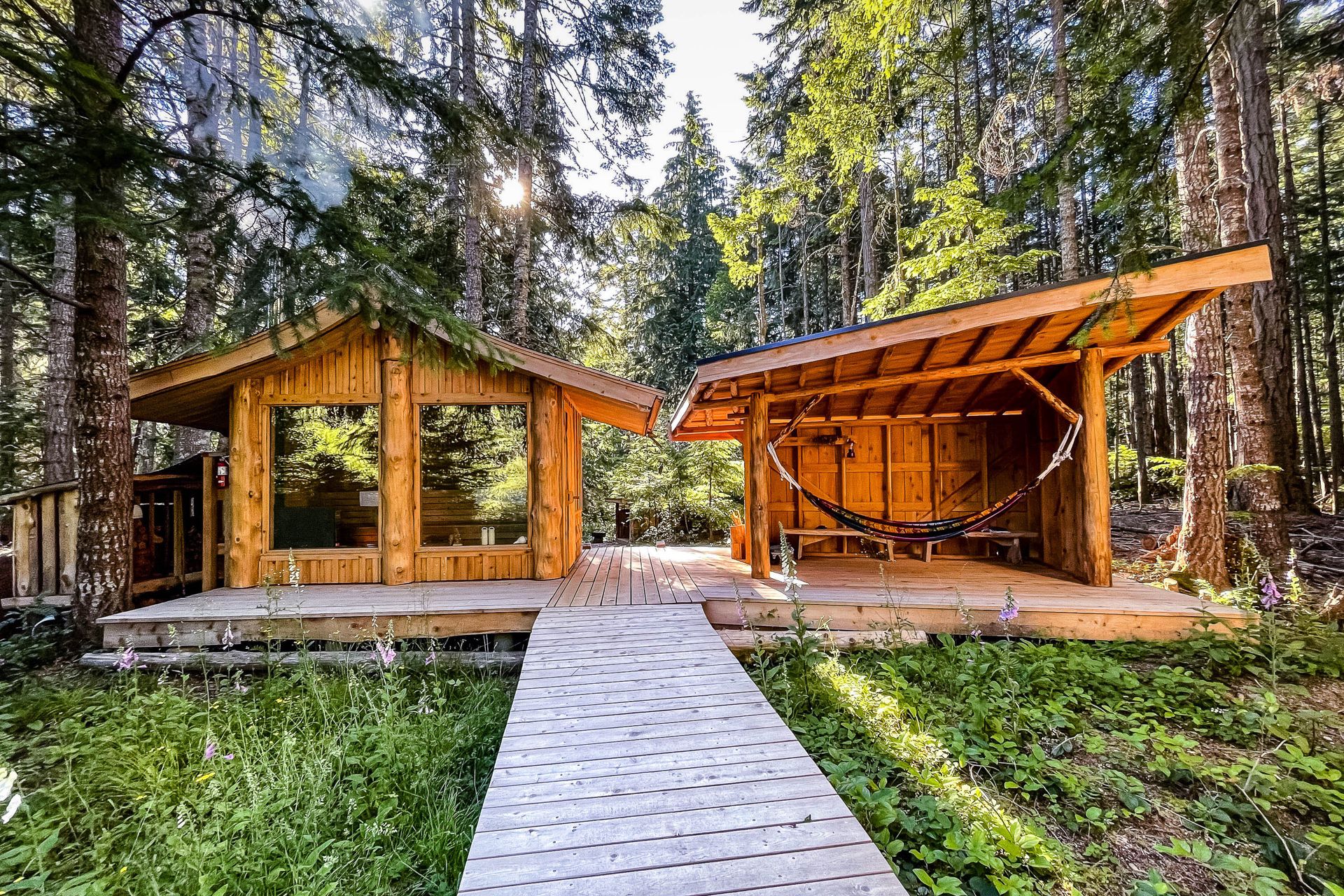 The sauna huts at 377 Seymour Heights, Salt Spring, Gulf Islands