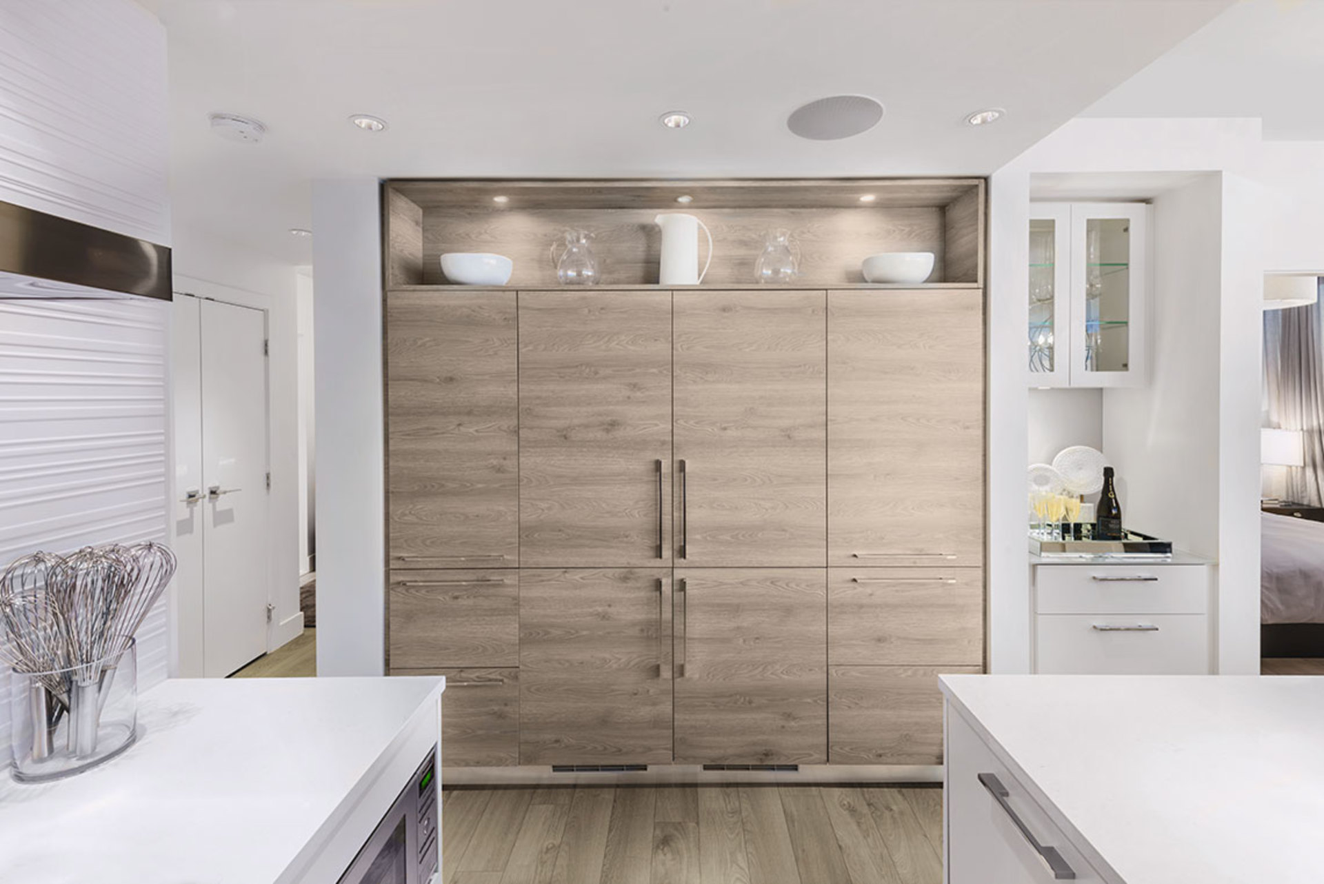 Pantry wall and double fridge at 7388 Kingsway Street, Edmonds BE, Burnaby East Pantry wall and double fridge at 7388 Kingsway Street, Edmonds BE, Burnaby East