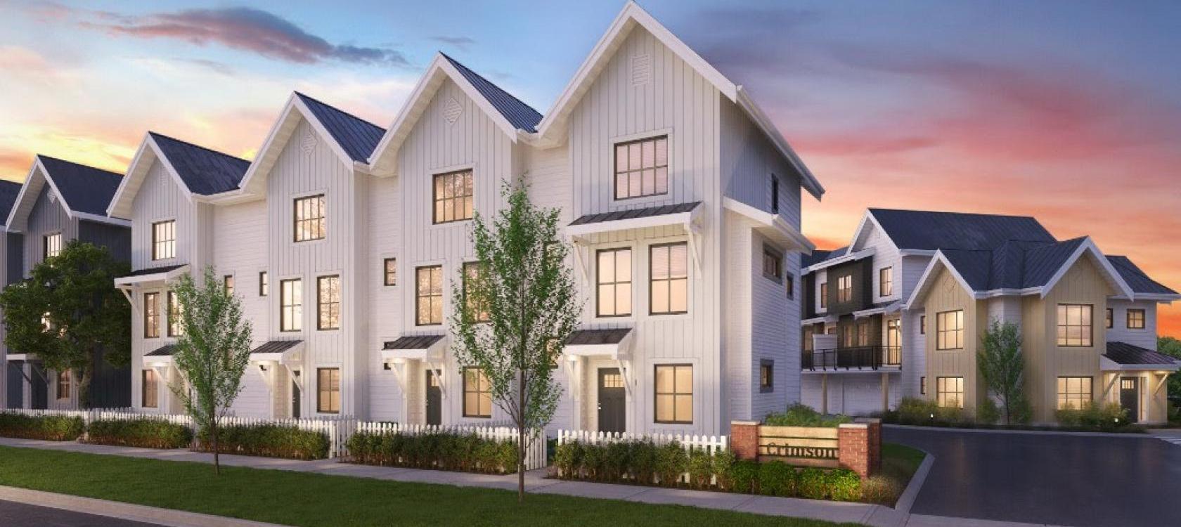 Crimson Townhouses New Development Cloverdale Village