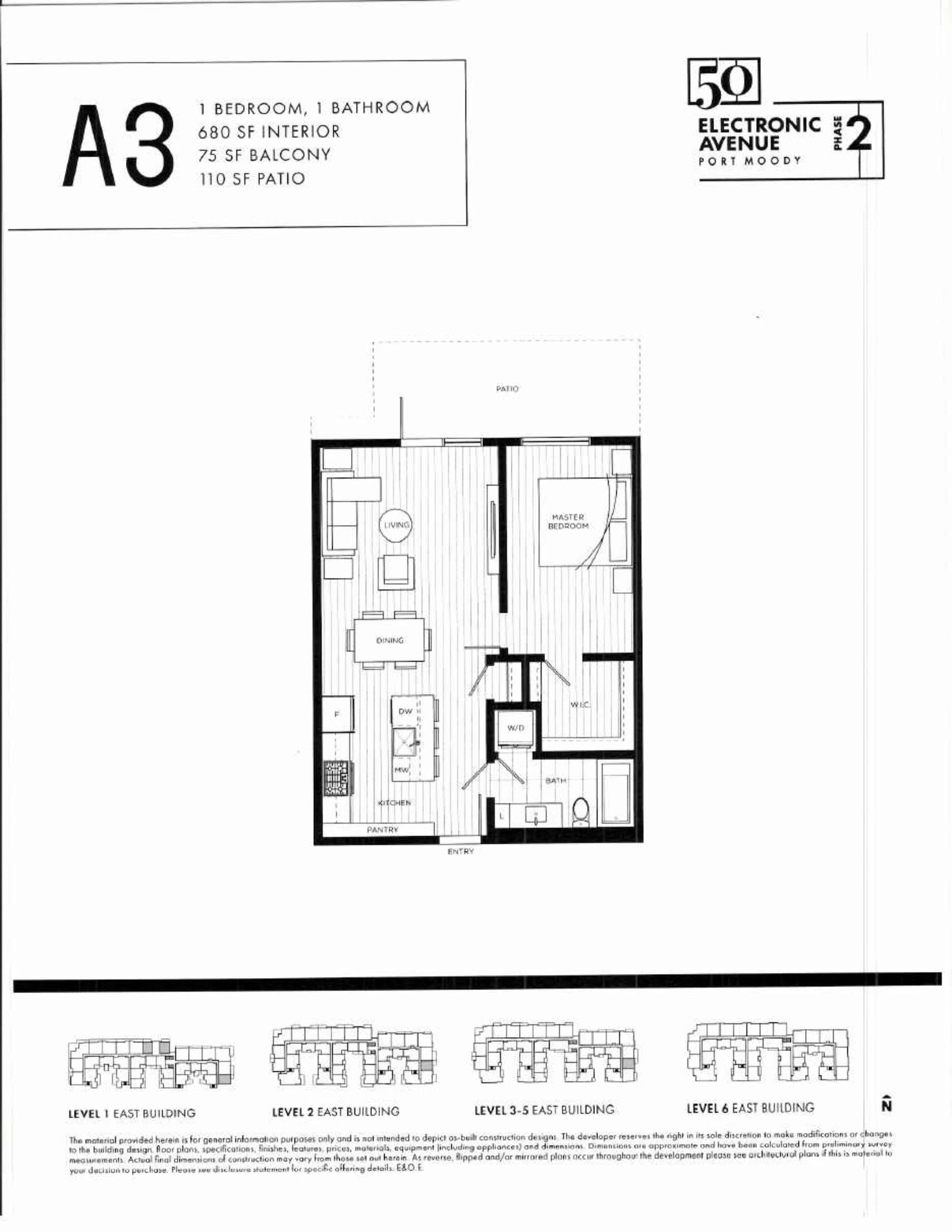50 Electronic Phase 2 One Bedroom A3 at 3131 Murray Street, Port Moody Centre, Port Moody 50 Electronic Phase 2 One Bedroom A3 at 3131 Murray Street, Port Moody Centre, Port Moody