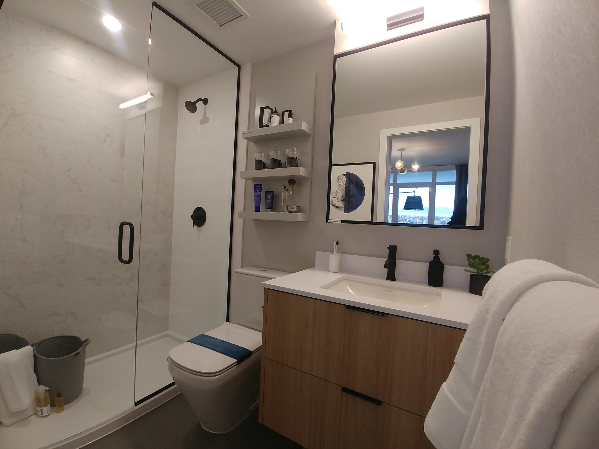 georgetown-ensuite-with-walk-in-shower-in-teak at 13645 102 Avenue, Surrey Central (Central City), North Surrey georgetown-ensuite-with-walk-in-shower-in-teak at 13645 102 Avenue, Surrey Central (Central City), North Surrey