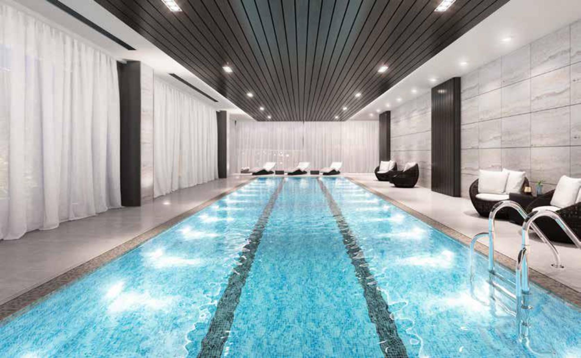 Indoor Pool at Galleria at 8555 Capstan Way, West Cambie, Richmond Indoor Pool at Galleria at 8555 Capstan Way, West Cambie, Richmond