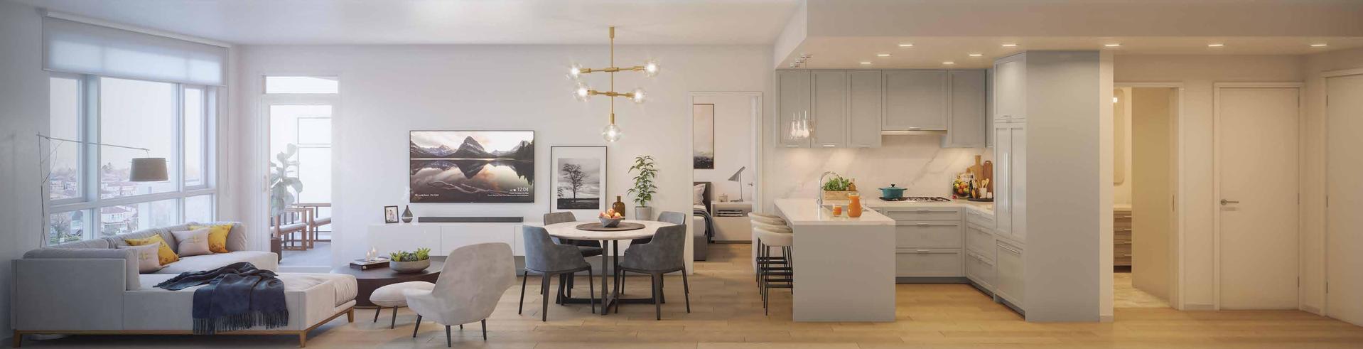 Storia Kitchen and Living Room at 4350 East Hastings Street, Vancouver Heights, Burnaby North Storia Kitchen and Living Room at 4350 East Hastings Street, Vancouver Heights, Burnaby North