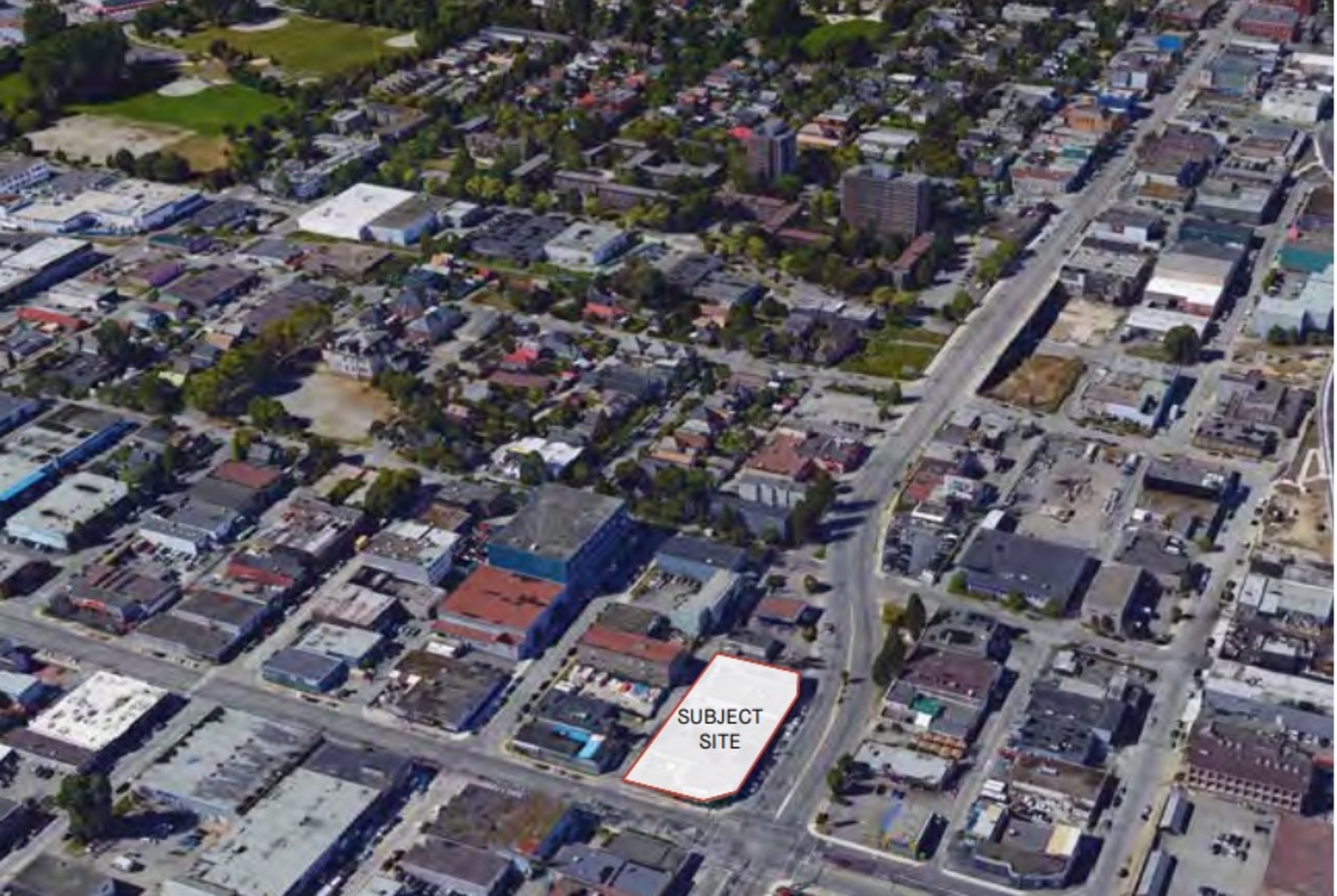 1220-east-hastings- arial view of site at 1220-1298 E Hastings Street, Vancouver East 1220-east-hastings- arial view of site at 1220-1298 E Hastings Street, Vancouver East