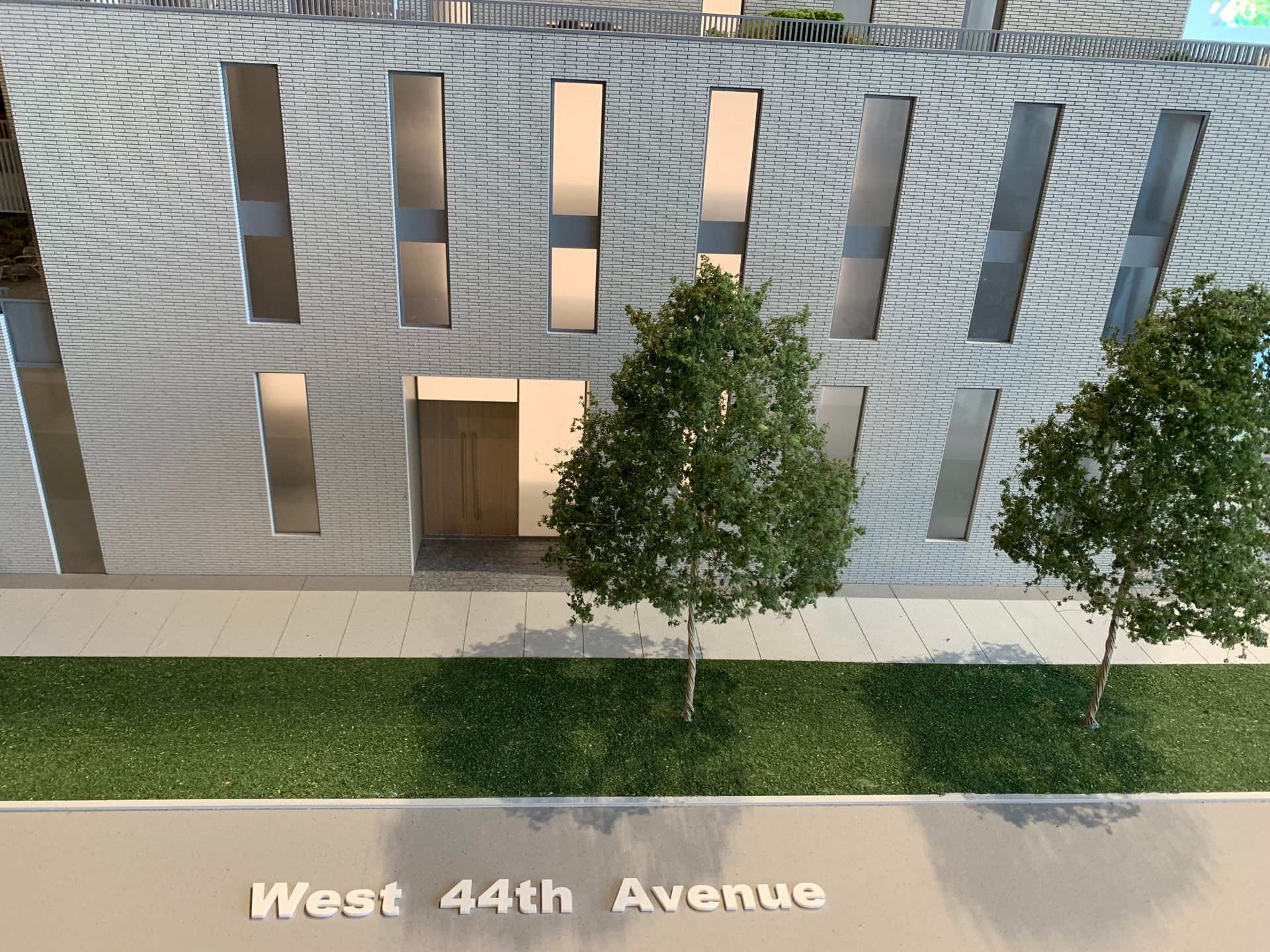 North facing building model facade at 6020-6040 E Boulevard, Kerrisdale, Vancouver West North facing building model facade at 6020-6040 E Boulevard, Kerrisdale, Vancouver West