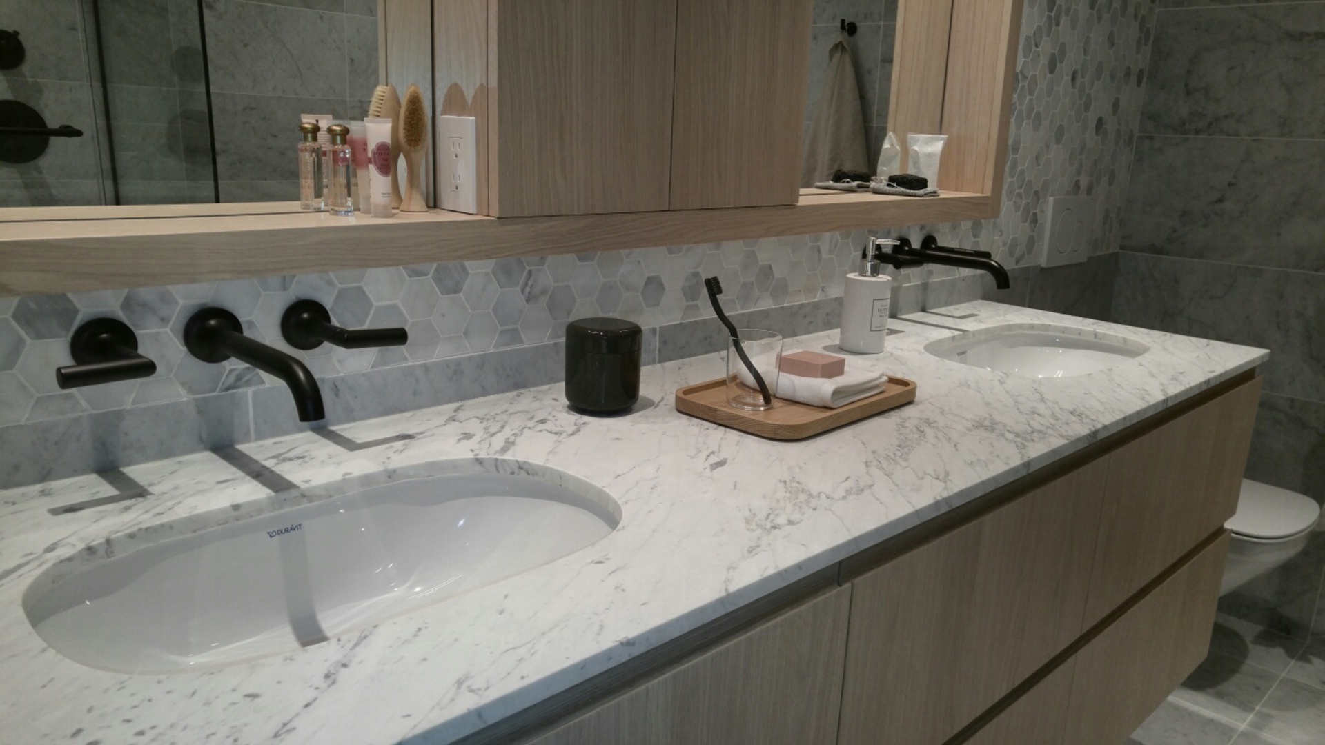 mirabel-ensuite-double-vanity at 1345 Davie Street, West End VW, Vancouver West mirabel-ensuite-double-vanity at 1345 Davie Street, West End VW, Vancouver West