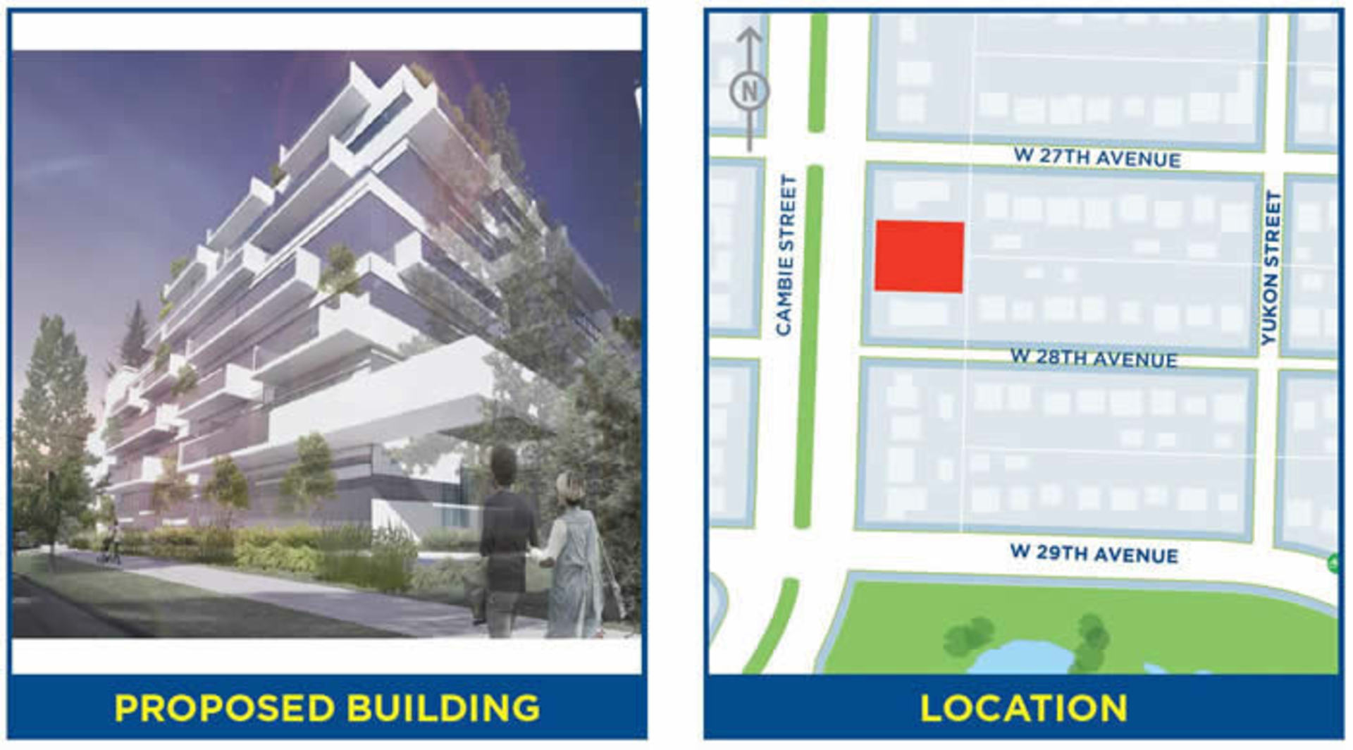 4338 Cambie- Artist's rendering and site location at 4338-4362 Cambie Street, Cambie, Vancouver West 4338 Cambie- Artist's rendering and site location at 4338-4362 Cambie Street, Cambie, Vancouver West