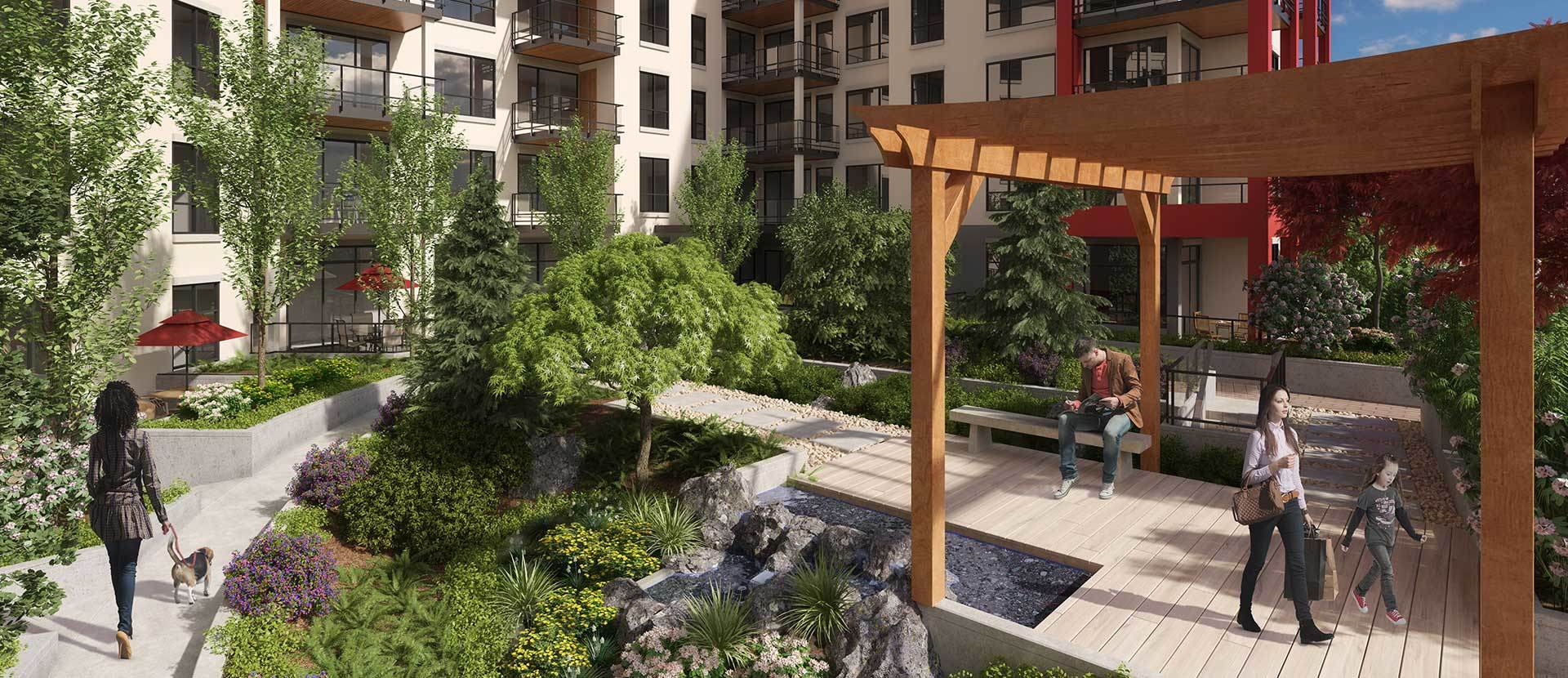 adera-virtuoso-courtyard at 6033 Gray Avenue, University VW, Vancouver West adera-virtuoso-courtyard at 6033 Gray Avenue, University VW, Vancouver West