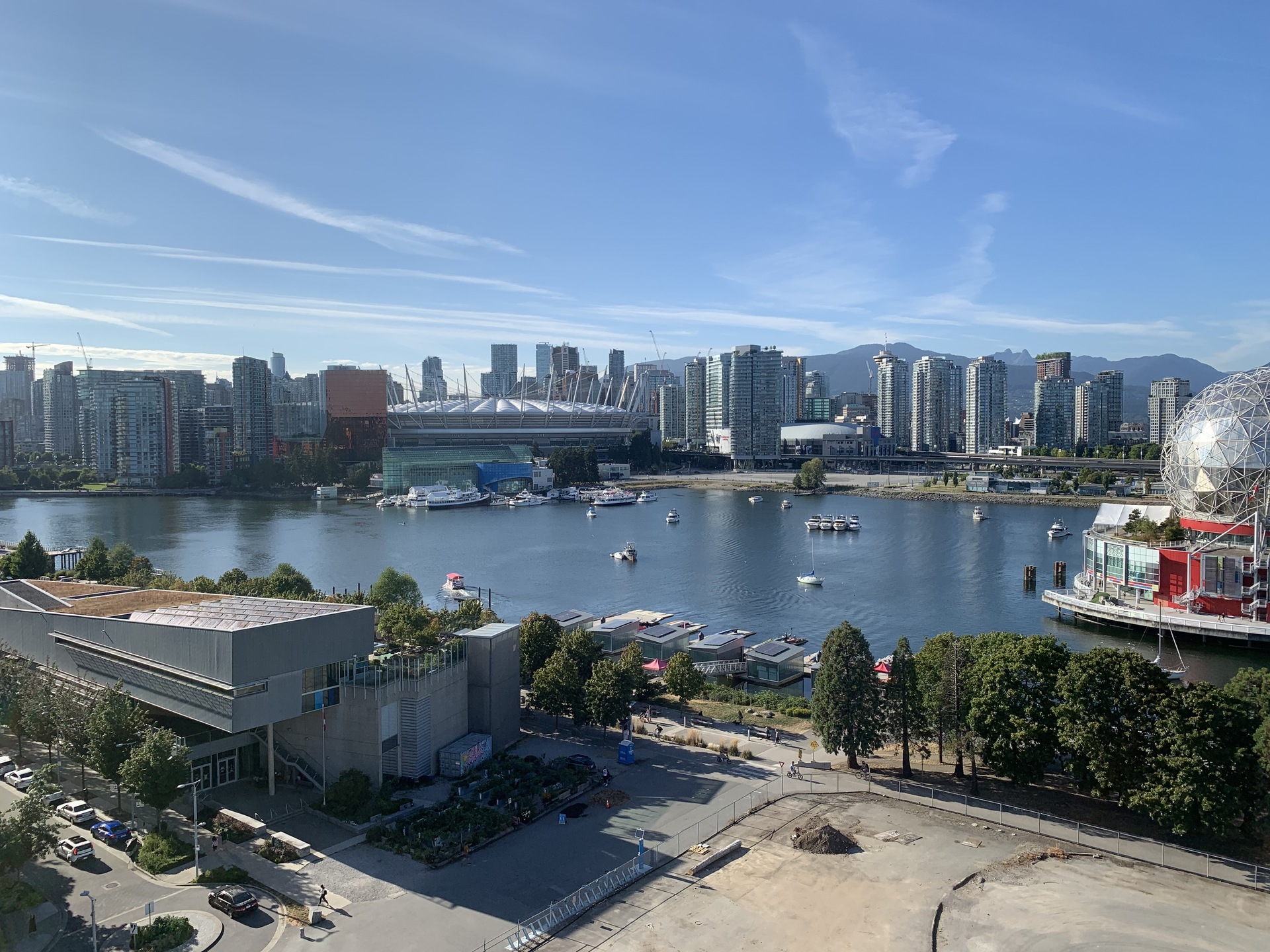 View from Navio penthouse as Tesoro display suite - 12th floor at 1601 Quebec, False Creek, Vancouver West View from Navio penthouse as Tesoro display suite - 12th floor at 1601 Quebec, False Creek, Vancouver West