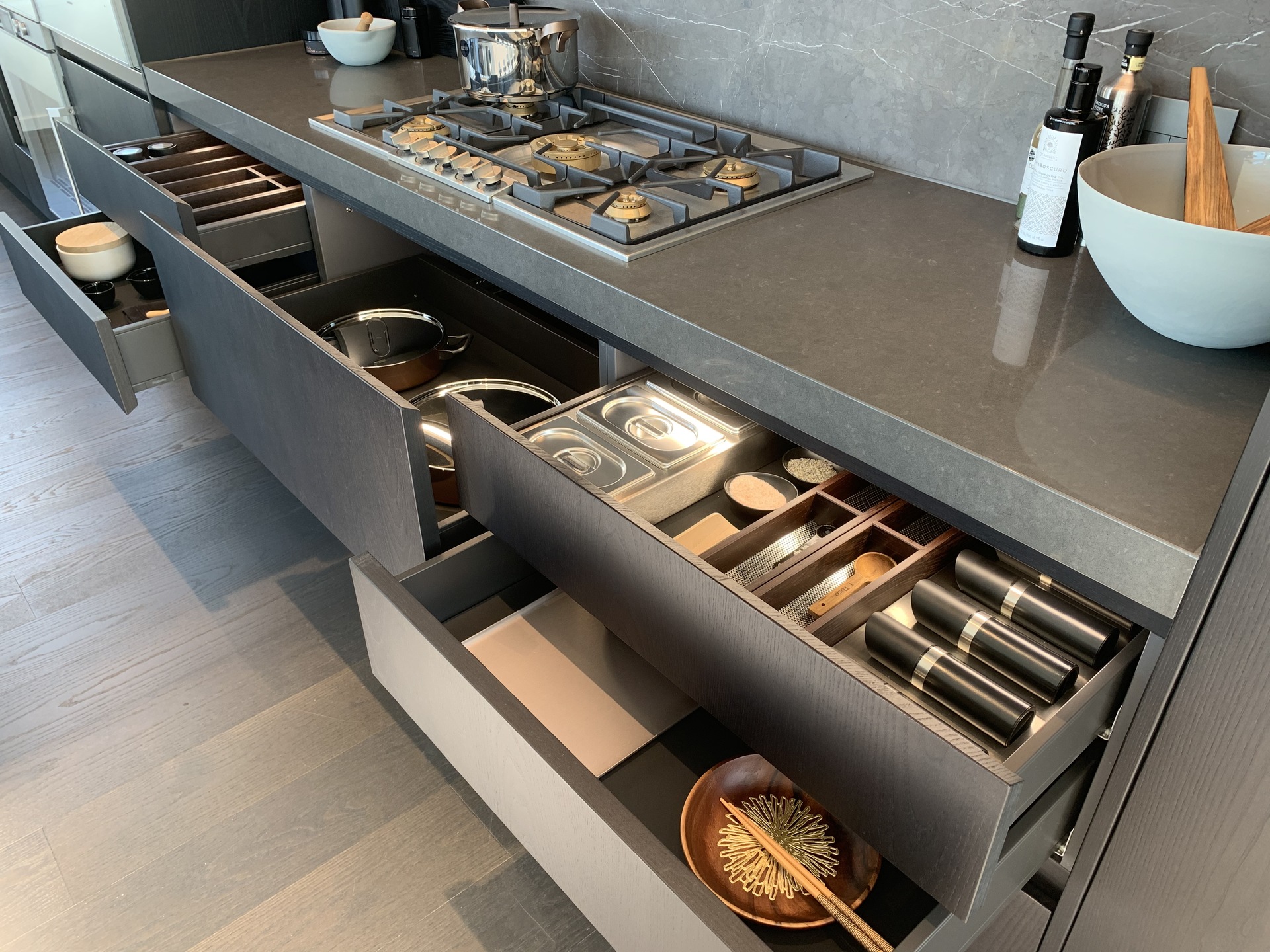 Tesoro Poliform kitchen drawer inserts at 1601 Quebec, False Creek, Vancouver West Tesoro Poliform kitchen drawer inserts at 1601 Quebec, False Creek, Vancouver West