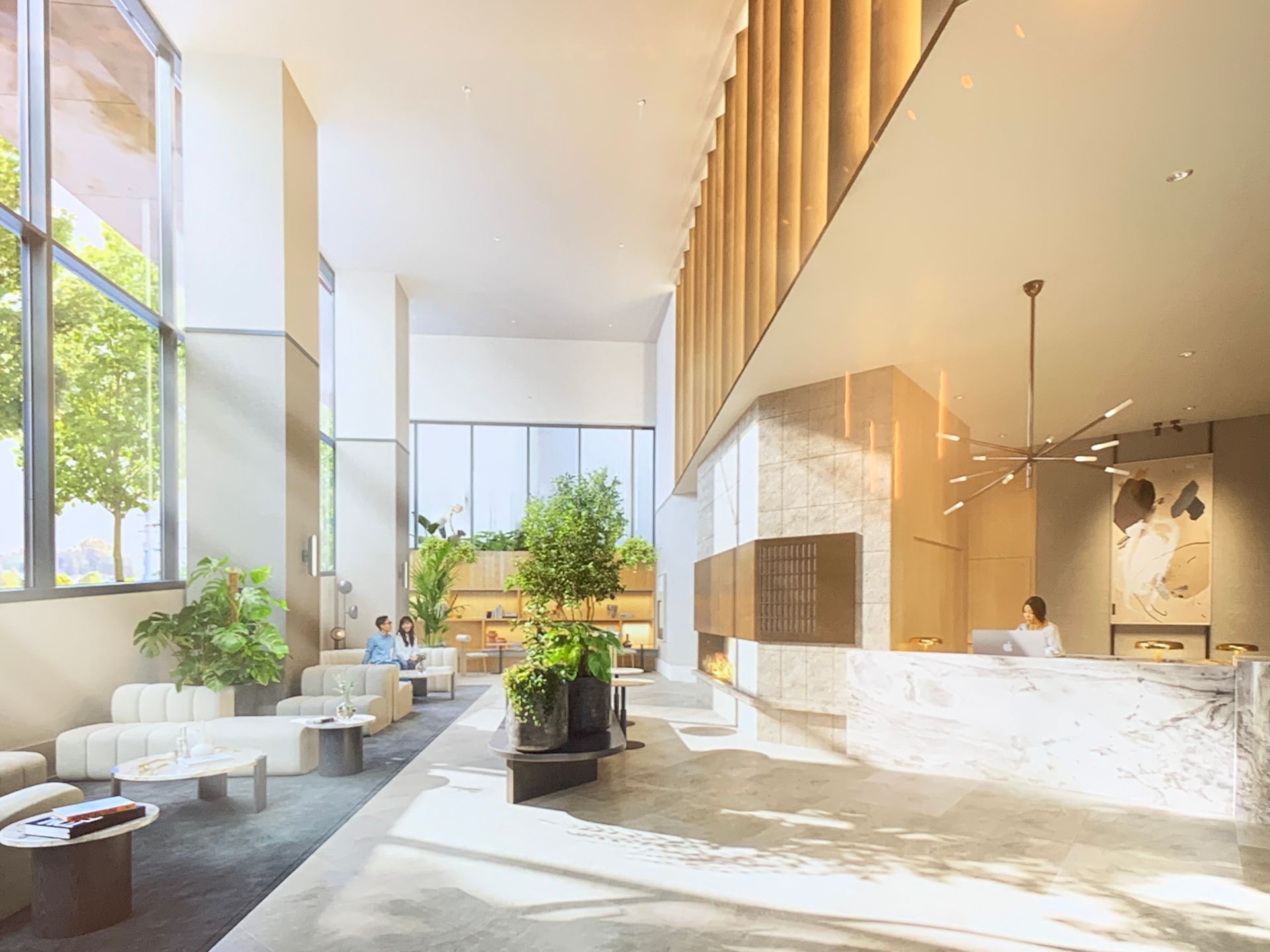 Brentwood Block lobby with concierge at 4612 Lougheed Highway, Brentwood Park, Burnaby North Brentwood Block lobby with concierge at 4612 Lougheed Highway, Brentwood Park, Burnaby North