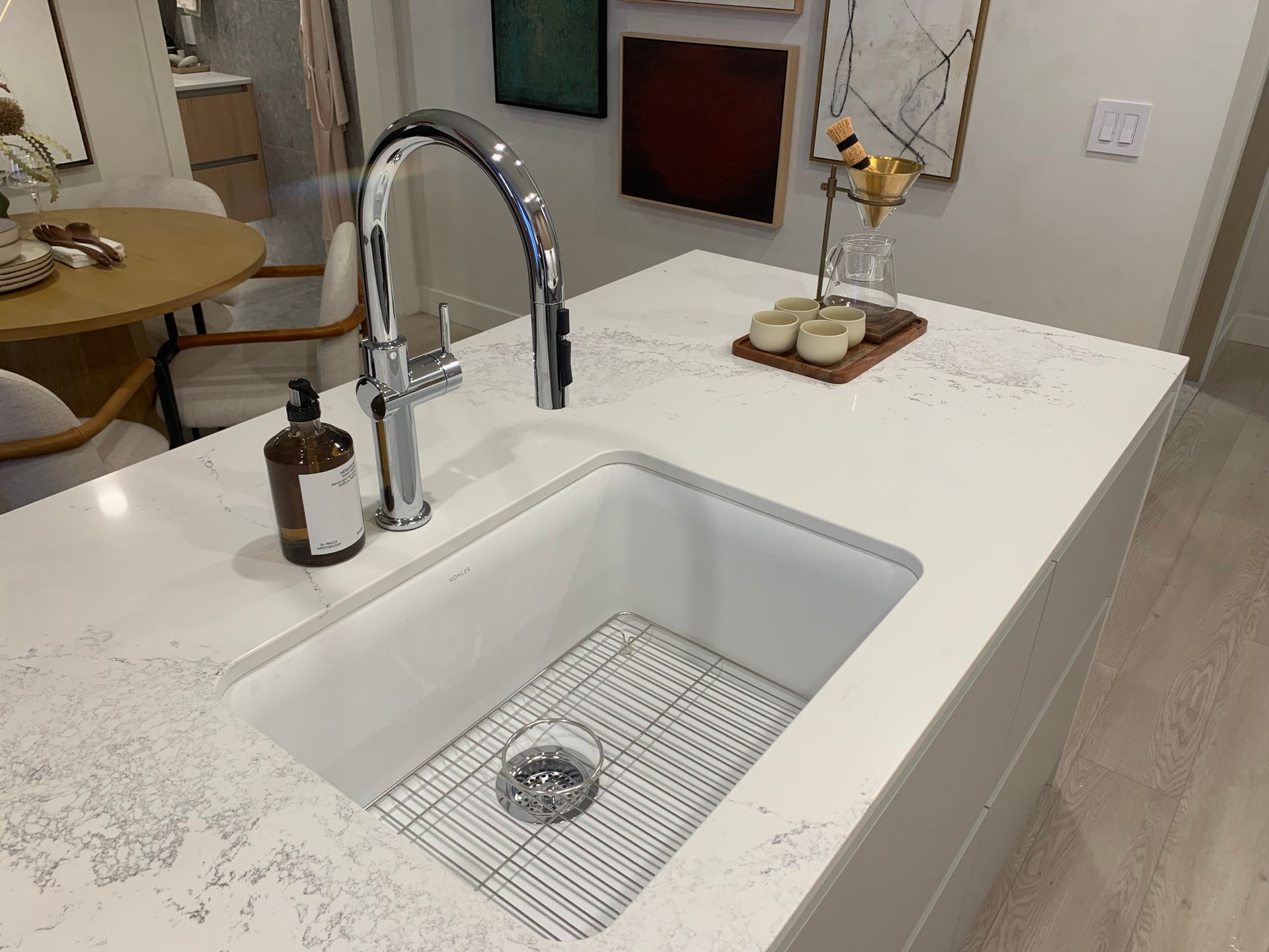 Brentwood Block Neoroc Kohler kitchen sink at 4612 Lougheed Highway, Brentwood Park, Burnaby North Brentwood Block Neoroc Kohler kitchen sink at 4612 Lougheed Highway, Brentwood Park, Burnaby North