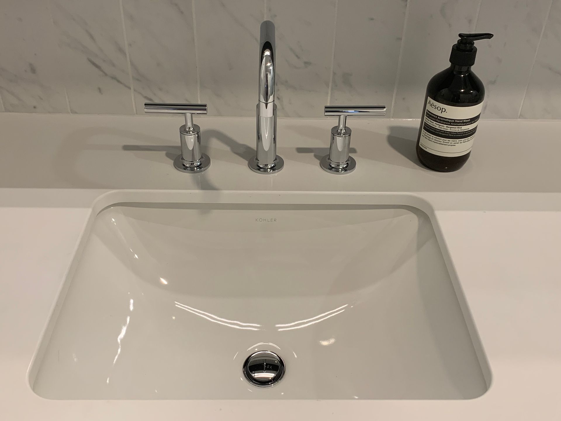 Brentwood Block bathroom sink and faucet from Kohler at 4612 Lougheed Highway, Brentwood Park, Burnaby North Brentwood Block bathroom sink and faucet from Kohler at 4612 Lougheed Highway, Brentwood Park, Burnaby North