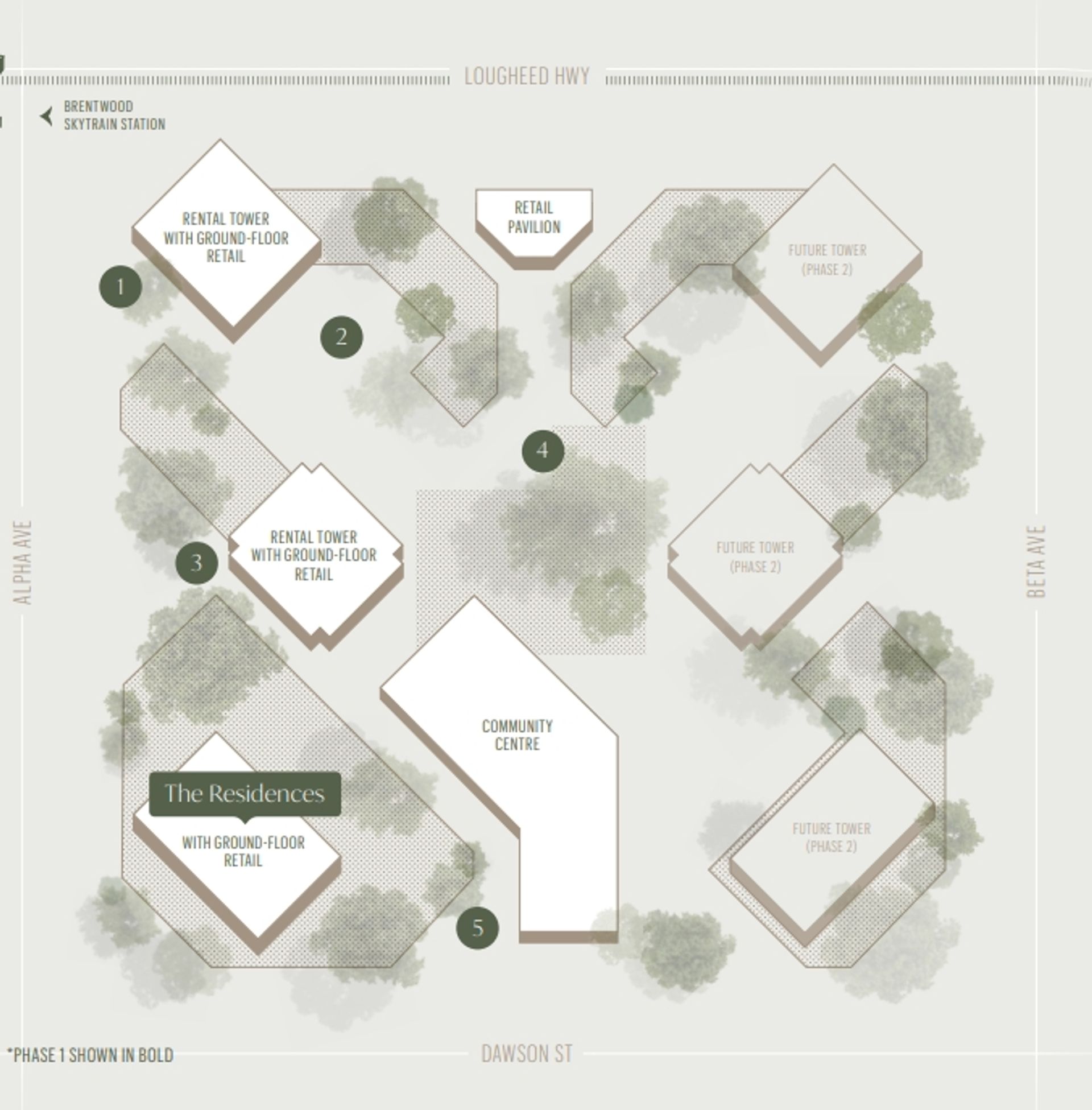 Brentwood Block site plan at 4612 Lougheed Highway, Brentwood Park, Burnaby North Brentwood Block site plan at 4612 Lougheed Highway, Brentwood Park, Burnaby North