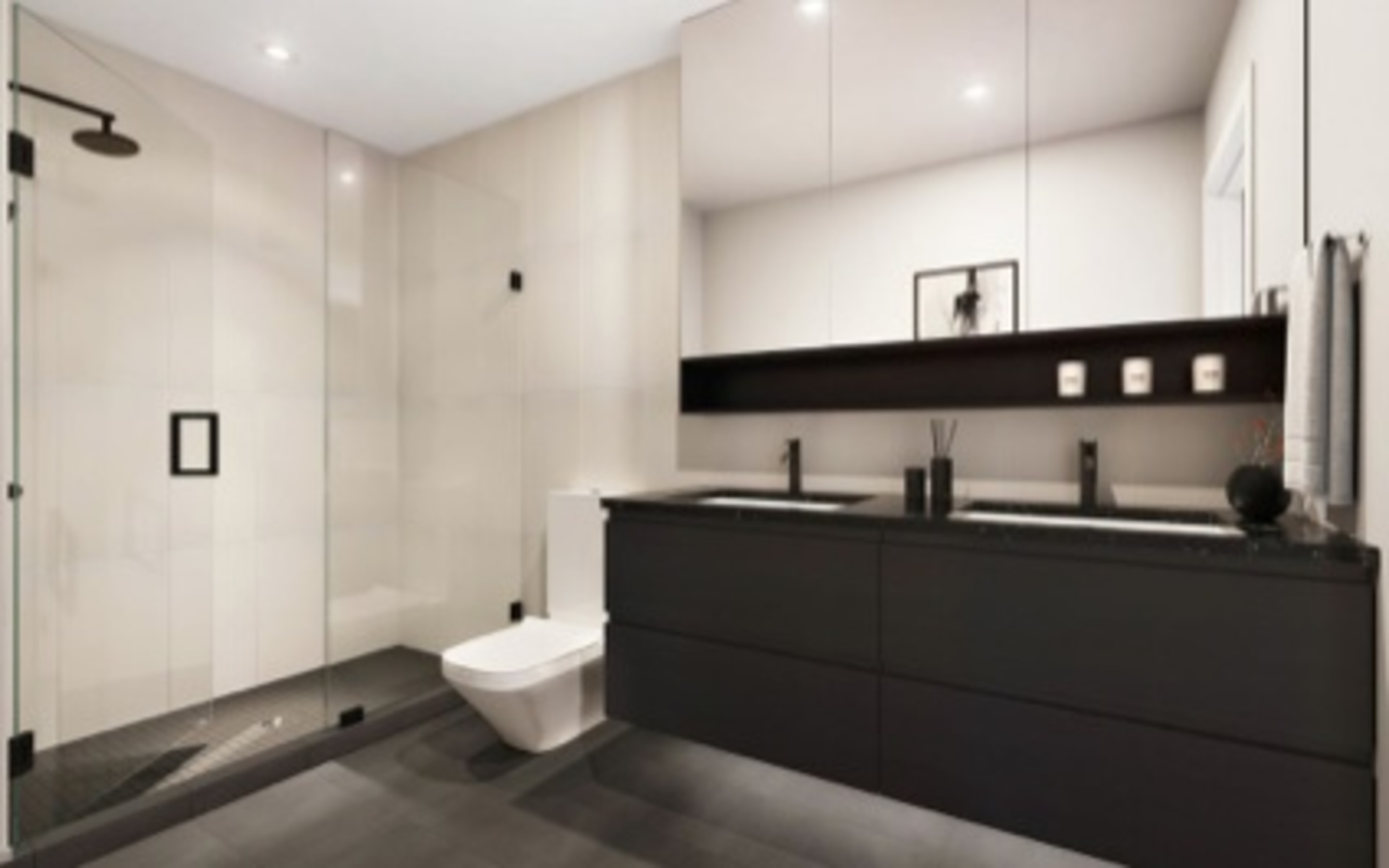 The Hillcrest-'Urban'-bathroom-dark-colour-scheme at 192 W King Edward Avenue, Cambie, Vancouver West The Hillcrest-'Urban'-bathroom-dark-colour-scheme at 192 W King Edward Avenue, Cambie, Vancouver West