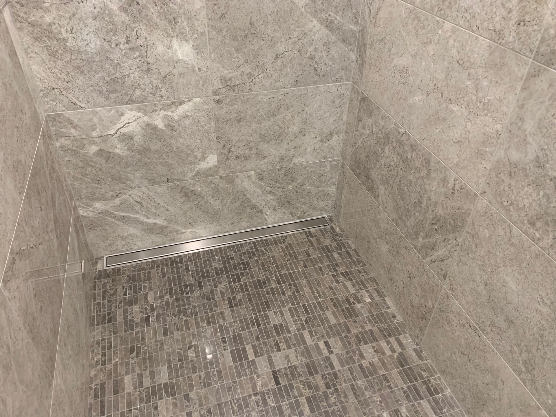 Sleek shower drain at 5740 Cambie Street, Cambie, Vancouver West Sleek shower drain at 5740 Cambie Street, Cambie, Vancouver West