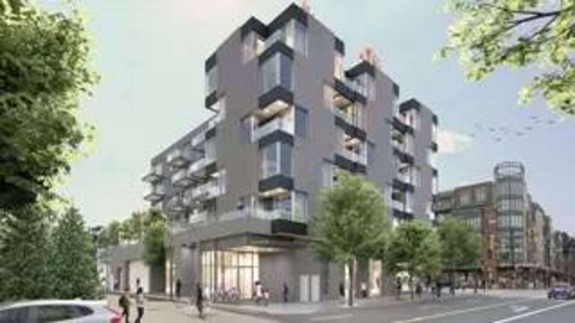 w16 NW corner rendering at 3220 Cambie Street, Cambie, Vancouver West w16 NW corner rendering at 3220 Cambie Street, Cambie, Vancouver West