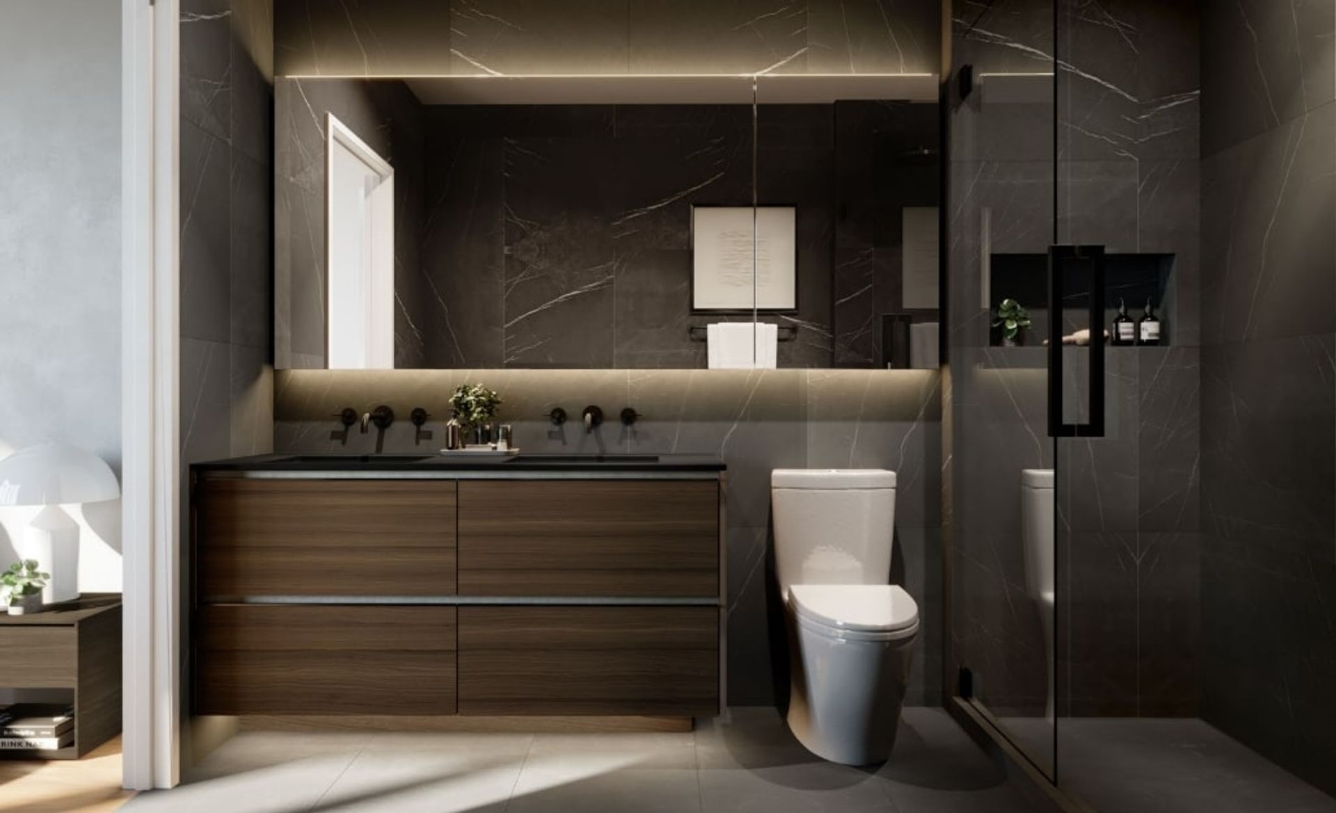 W16-ensuite in dark scheme at 3220 Cambie Street, Cambie, Vancouver West W16-ensuite in dark scheme at 3220 Cambie Street, Cambie, Vancouver West