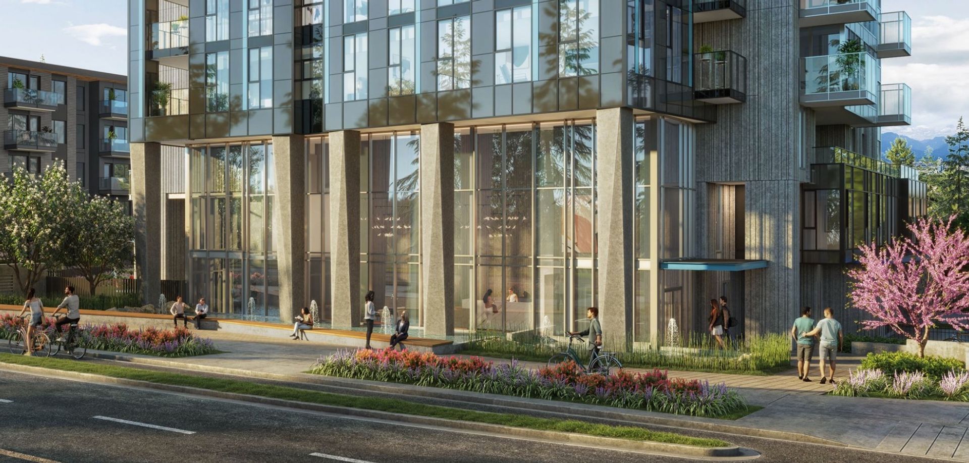 Artesia-Metrotown-Lobby exterior- artist's rendering at 4275 Grange Street, Metrotown, Burnaby South Artesia-Metrotown-Lobby exterior- artist's rendering at 4275 Grange Street, Metrotown, Burnaby South