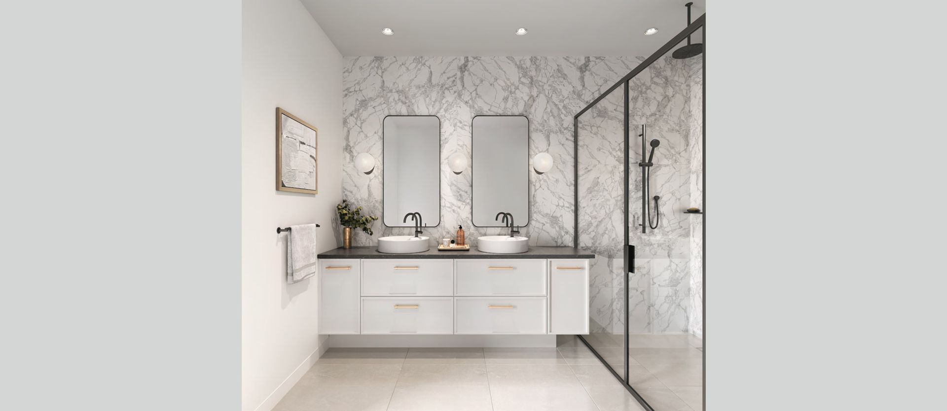 King And Columbia Master Bathroom  at 4088 Columbia Street, Cambie, Vancouver West King And Columbia Master Bathroom  at 4088 Columbia Street, Cambie, Vancouver West