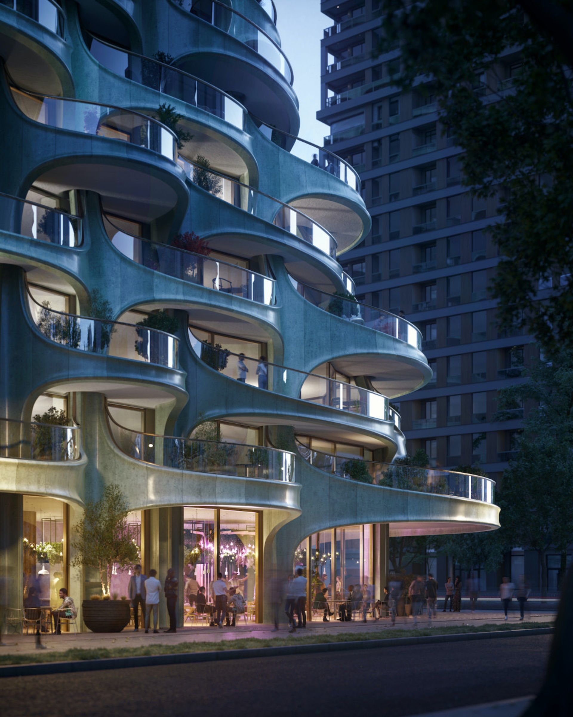 1700 Alberni night view rendering at 1700 Alberni Street, Vancouver West 1700 Alberni night view rendering at 1700 Alberni Street, Vancouver West