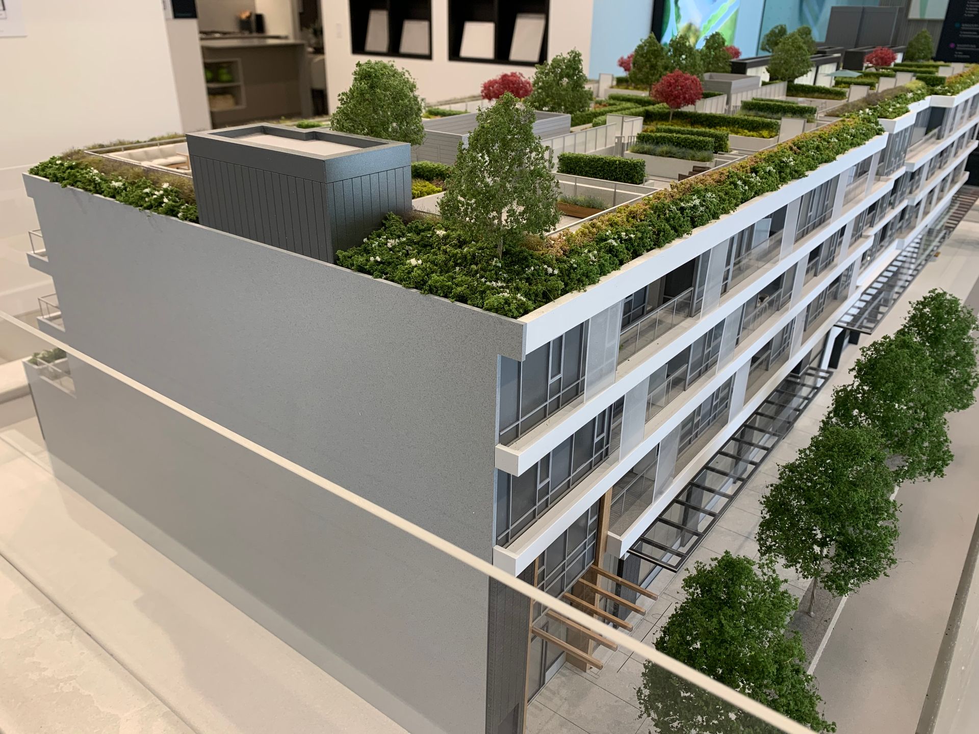 Building model from SW corner facing W 4th at  West 4th At Macdonald, Kitsilano, Vancouver West Building model from SW corner facing W 4th at  West 4th At Macdonald, Kitsilano, Vancouver West