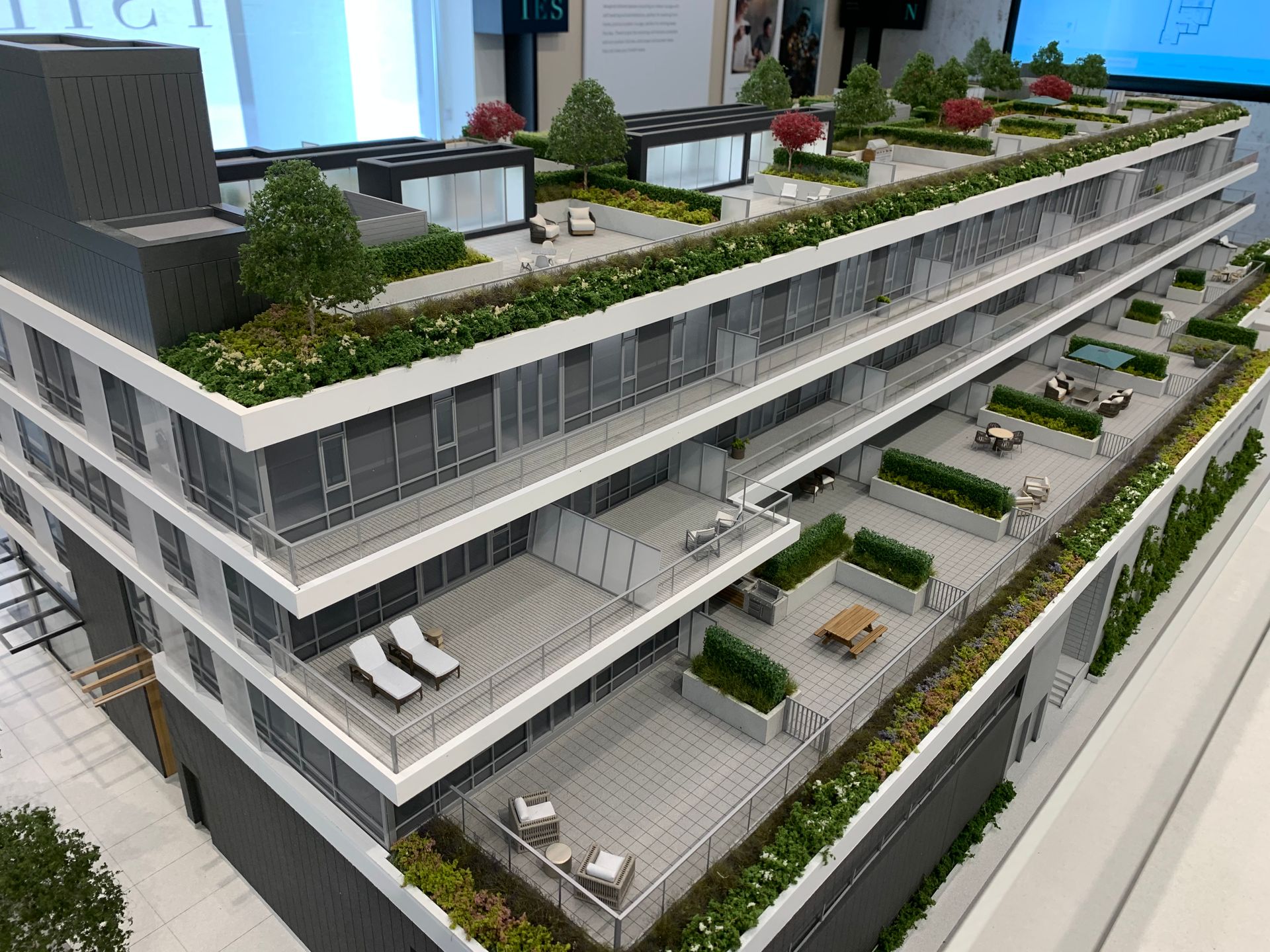 Building model from NE corner facing lane at  West 4th At Macdonald, Kitsilano, Vancouver West Building model from NE corner facing lane at  West 4th At Macdonald, Kitsilano, Vancouver West