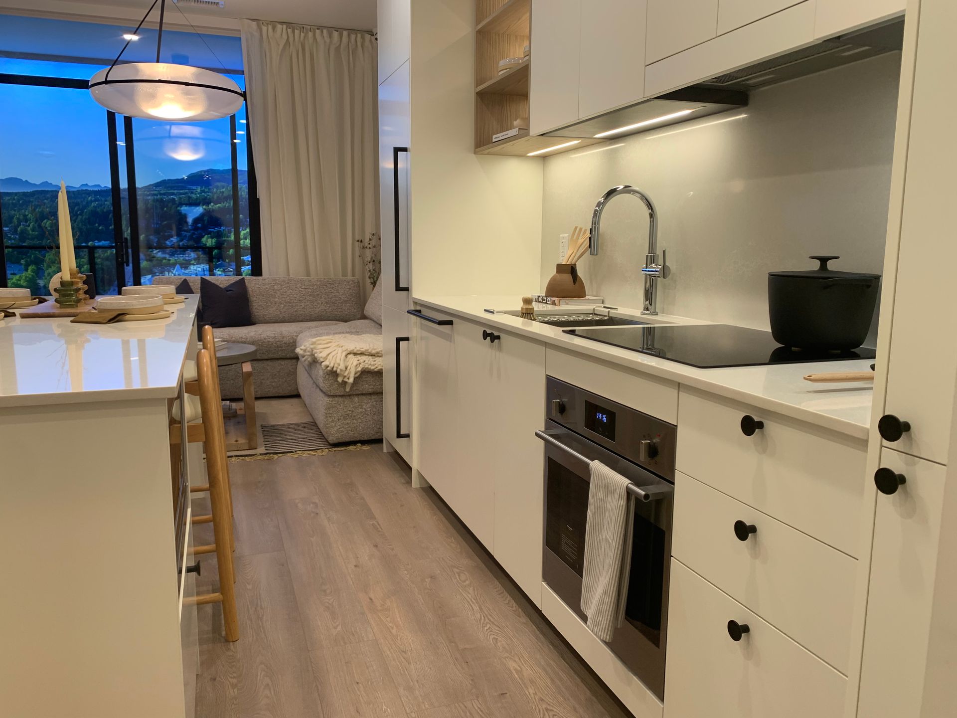1 Market square junior 2 bed kitchen display in warm colour scheme at  Buckingham Drive And Guildford Drive, Ioco, Port Moody 1 Market square junior 2 bed kitchen display in warm colour scheme at  Buckingham Drive And Guildford Drive, Ioco, Port Moody