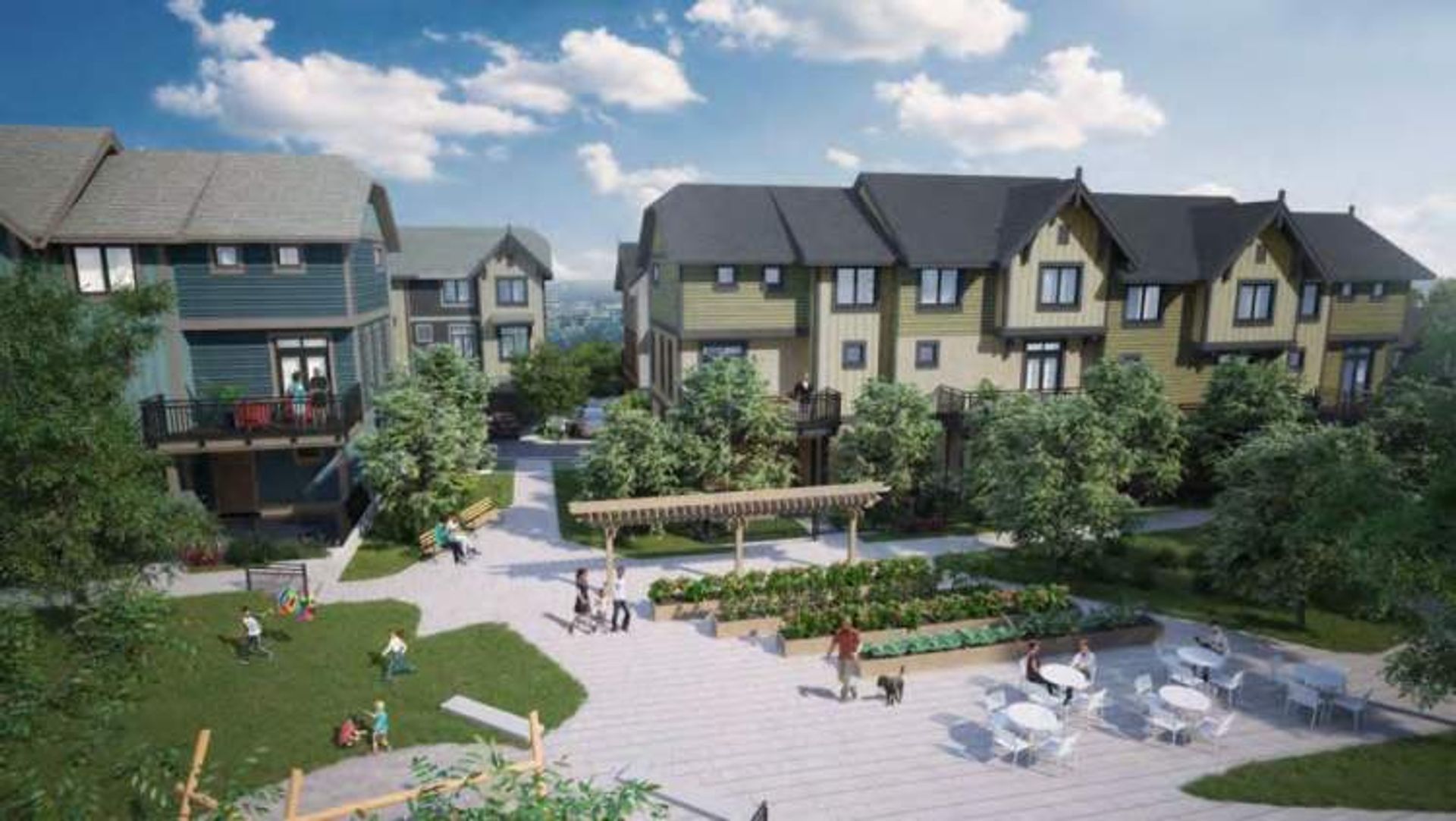 Cascadia Outdoor Amenity at 6961 204 Street, Willoughby Heights, Langley Cascadia Outdoor Amenity at 6961 204 Street, Willoughby Heights, Langley