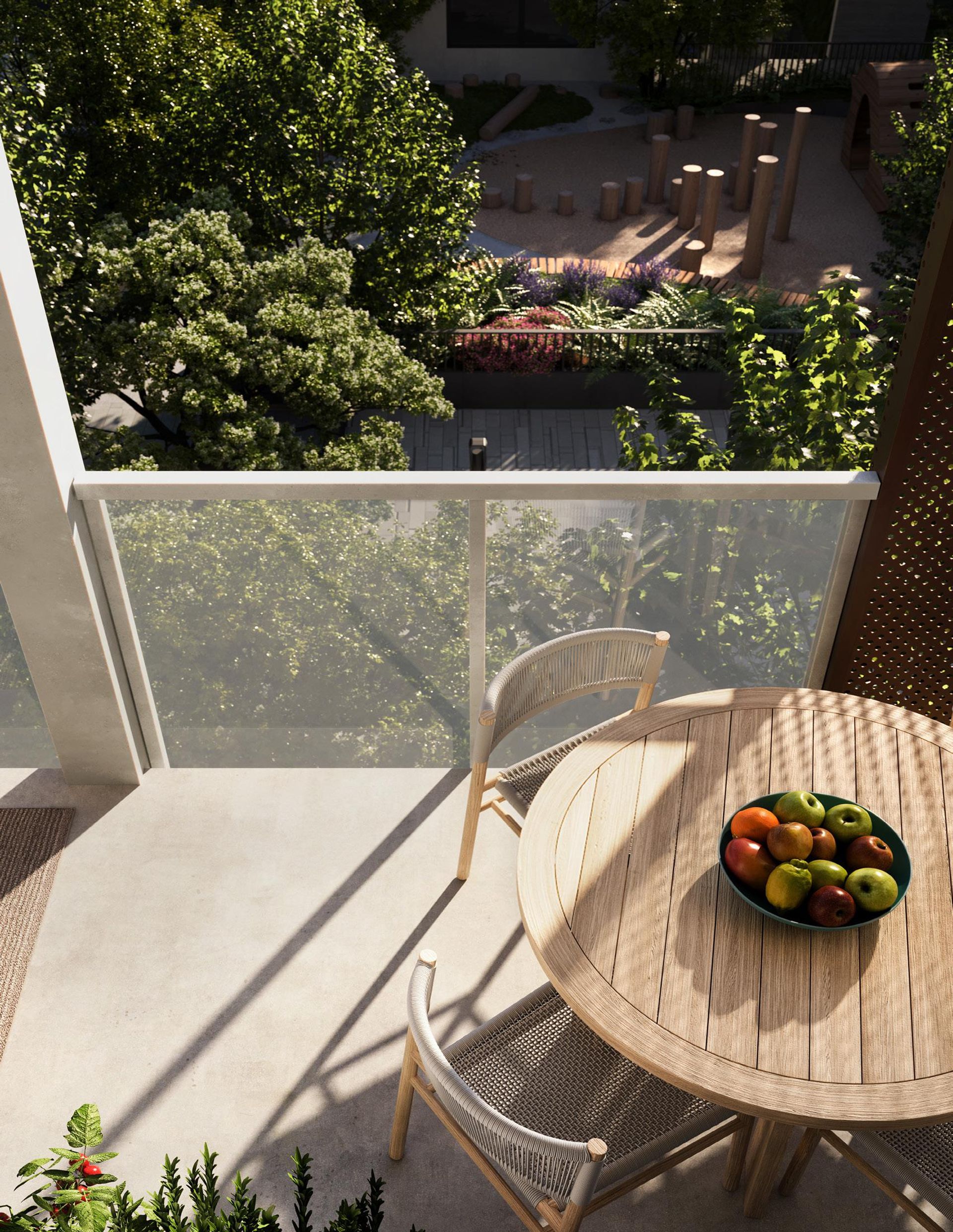 Söenhaus - Residential balcony overlooking the courtyard at 710 Como Lake Avenue, Coquitlam West, Coquitlam Söenhaus - Residential balcony overlooking the courtyard at 710 Como Lake Avenue, Coquitlam West, Coquitlam
