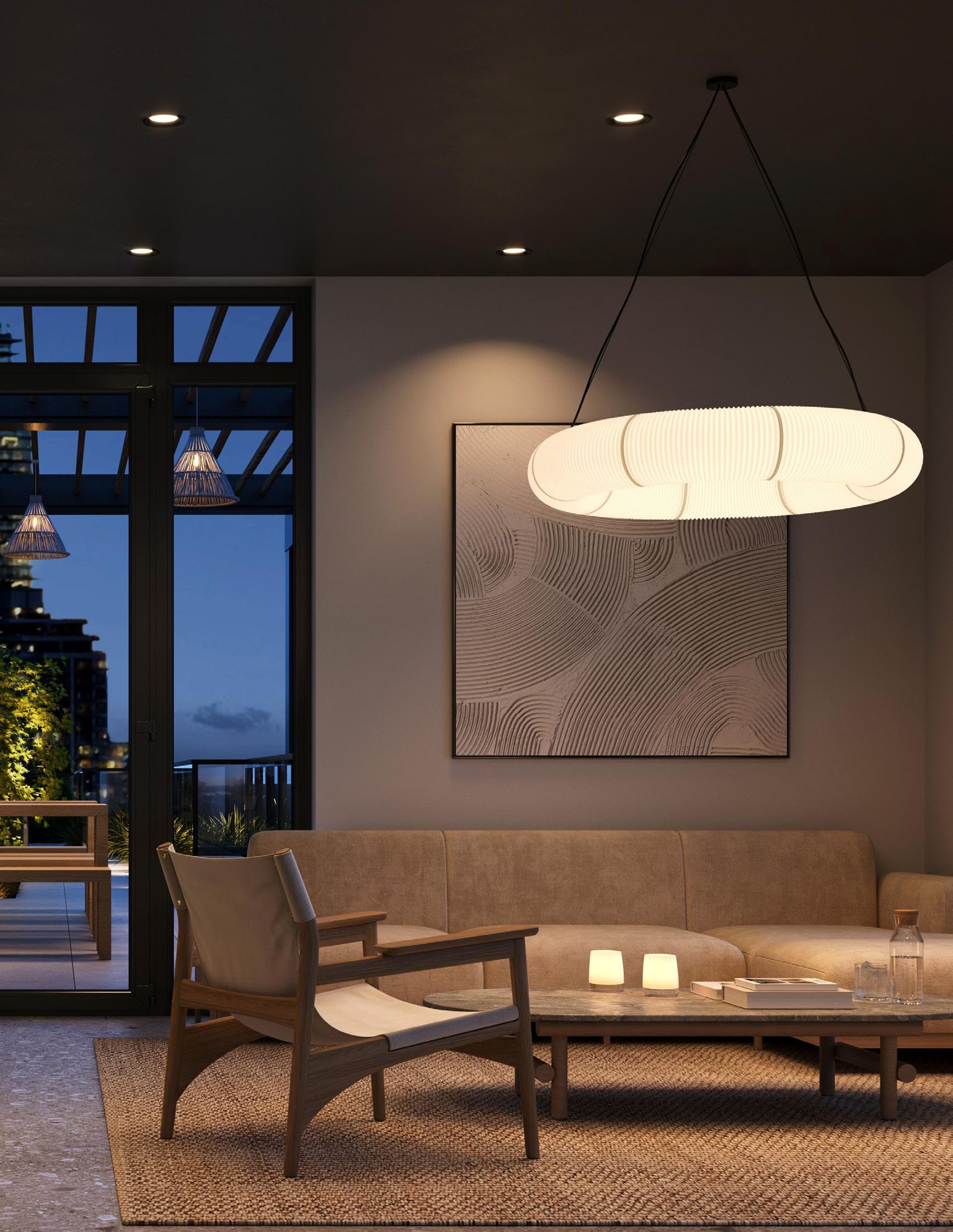 Söenhaus Amenity - Rooftop social lounge looking toward the outdoor living room at 710 Como Lake Avenue, Coquitlam West, Coquitlam Söenhaus Amenity - Rooftop social lounge looking toward the outdoor living room at 710 Como Lake Avenue, Coquitlam West, Coquitlam