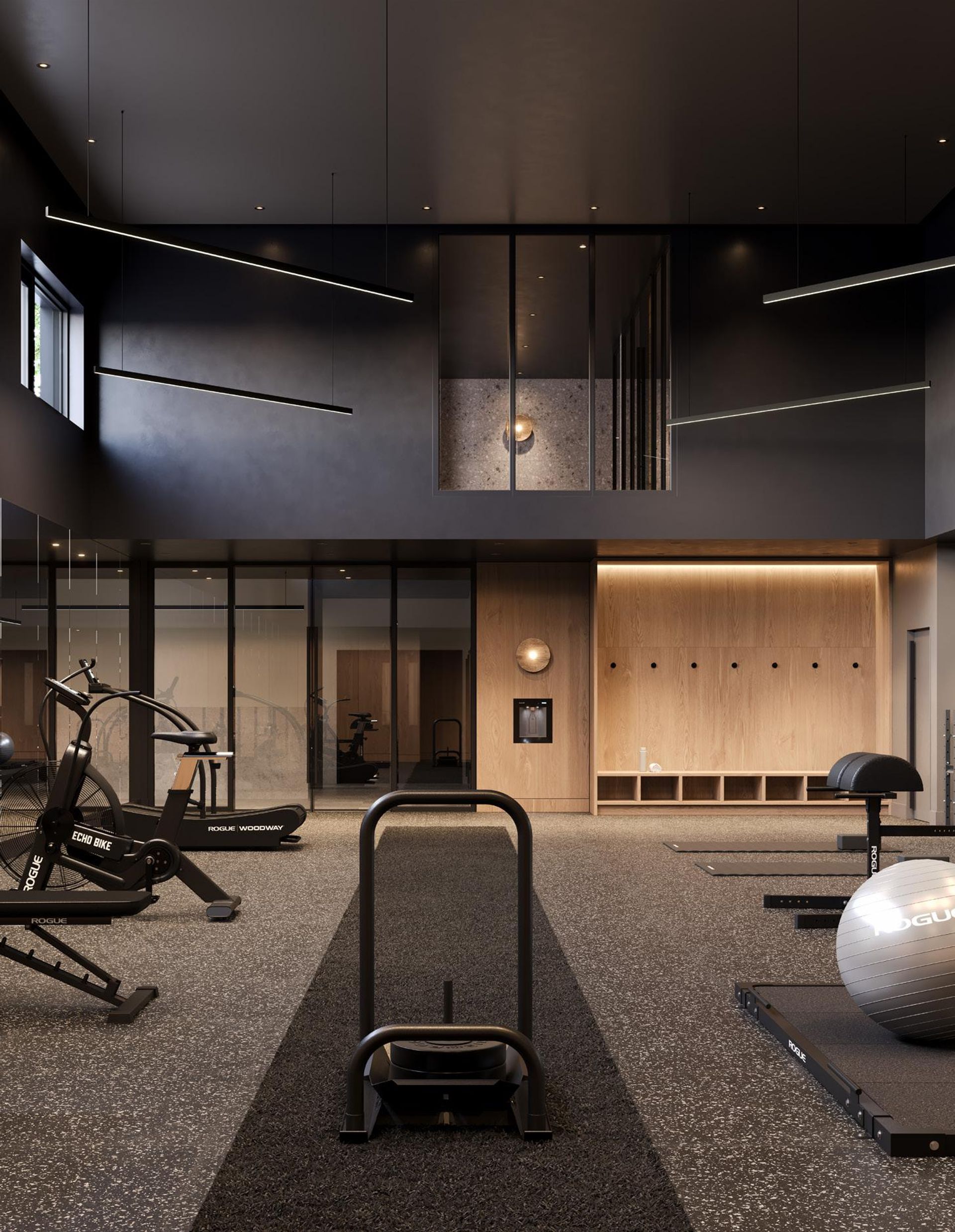 Söenhaus Amenity - Nordic inspired fitness centre with Rogue Fitness equipment at 710 Como Lake Avenue, Coquitlam West, Coquitlam Söenhaus Amenity - Nordic inspired fitness centre with Rogue Fitness equipment at 710 Como Lake Avenue, Coquitlam West, Coquitlam