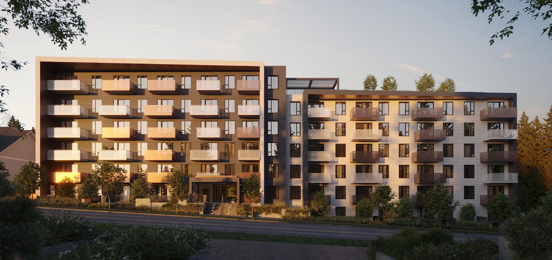 Soenhouse by Marcon - View looking South on Como Lake Avenue at 710 Como Lake Avenue, Coquitlam West, Coquitlam Soenhouse by Marcon - View looking South on Como Lake Avenue at 710 Como Lake Avenue, Coquitlam West, Coquitlam