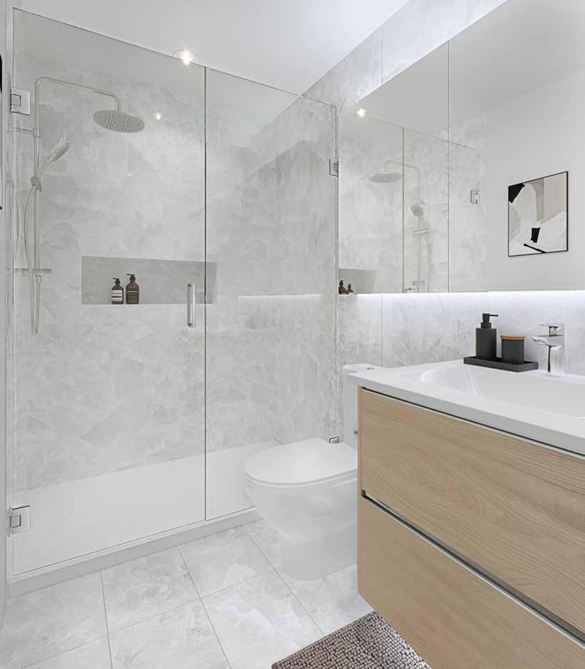 Willow Walk Bathroom Light Scheme at  Willow Street, Oakridge VW, Vancouver West Willow Walk Bathroom Light Scheme at  Willow Street, Oakridge VW, Vancouver West