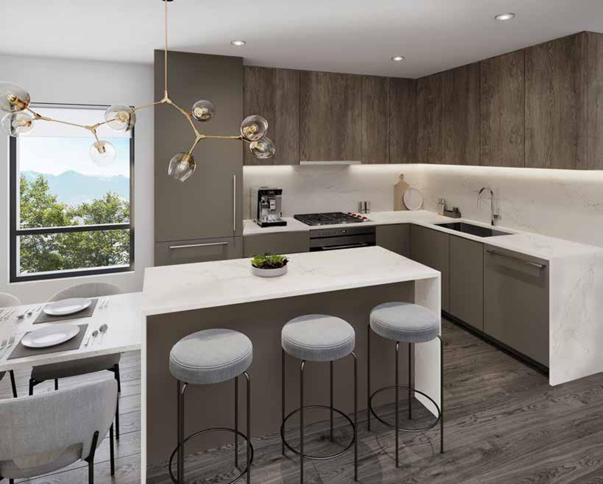 Willow Walk Kitchen Dark Scheme at  Willow Street, Oakridge VW, Vancouver West Willow Walk Kitchen Dark Scheme at  Willow Street, Oakridge VW, Vancouver West
