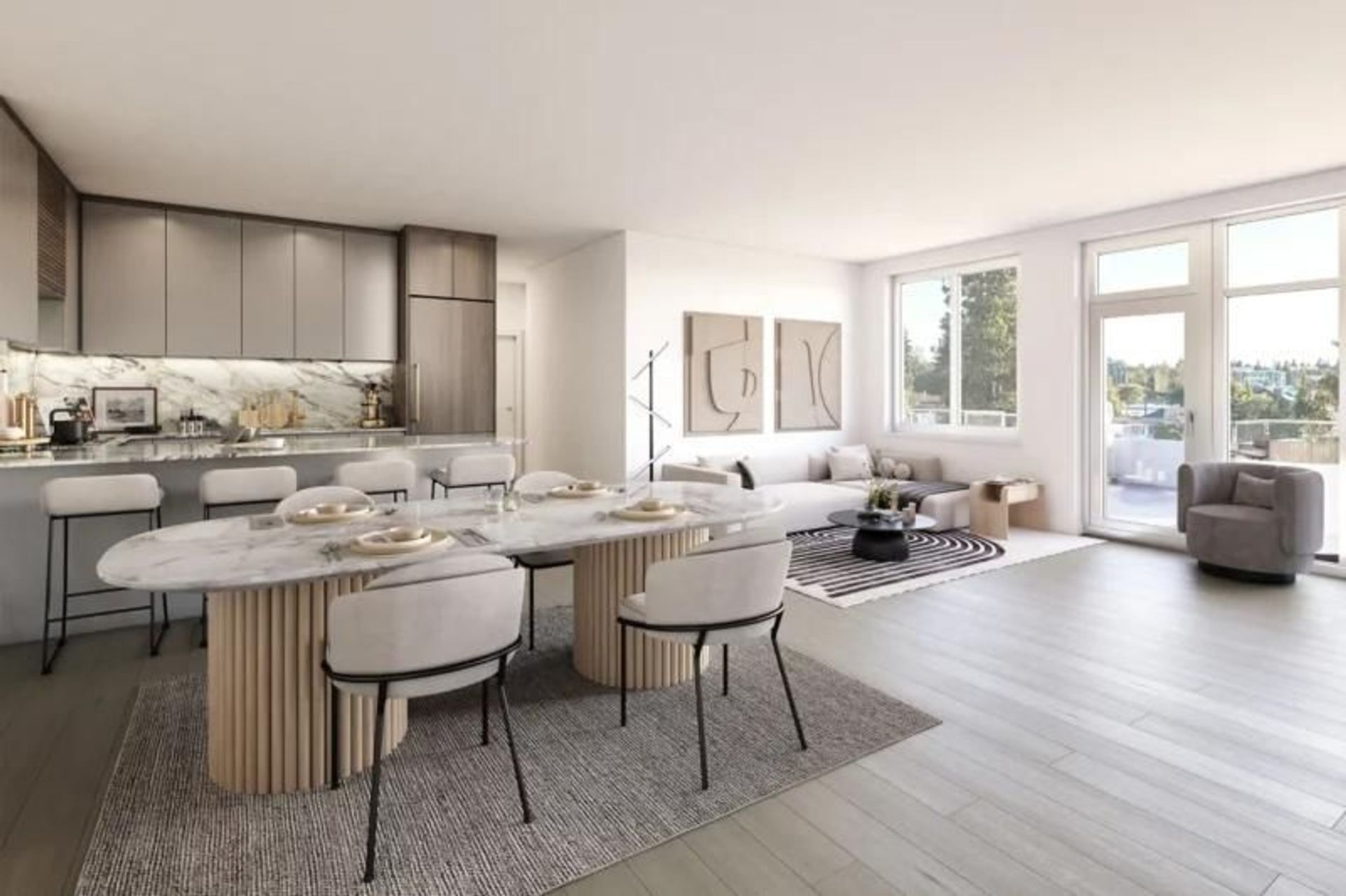 tisdall-living-kitchen-dining-room at 568 W 49th Avenue, Oakridge VW, Vancouver West tisdall-living-kitchen-dining-room at 568 W 49th Avenue, Oakridge VW, Vancouver West