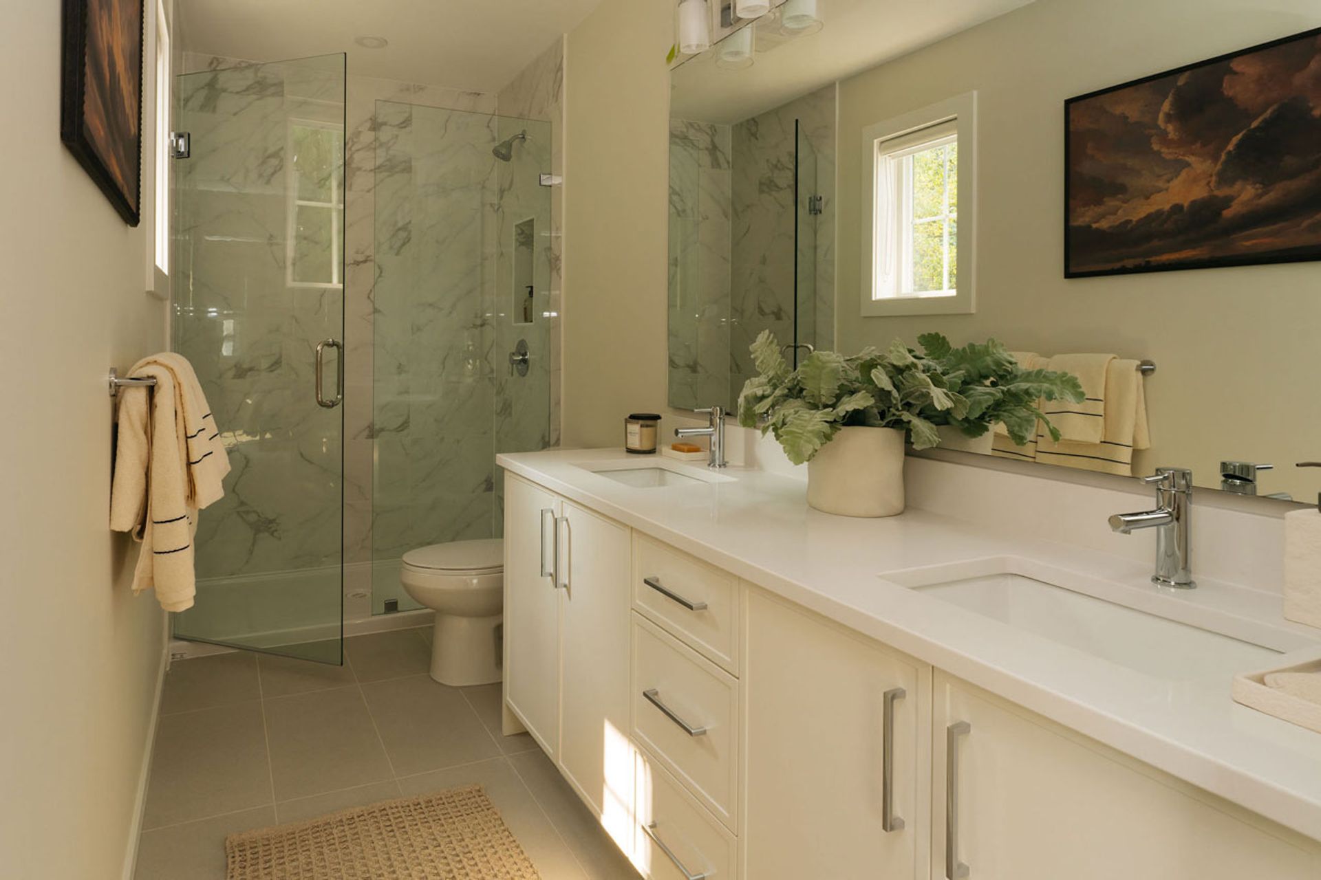 kinship-living-bathroom-view-of-counter-and-shower at 7919 204b Street, Willoughby Heights, Langley kinship-living-bathroom-view-of-counter-and-shower at 7919 204b Street, Willoughby Heights, Langley