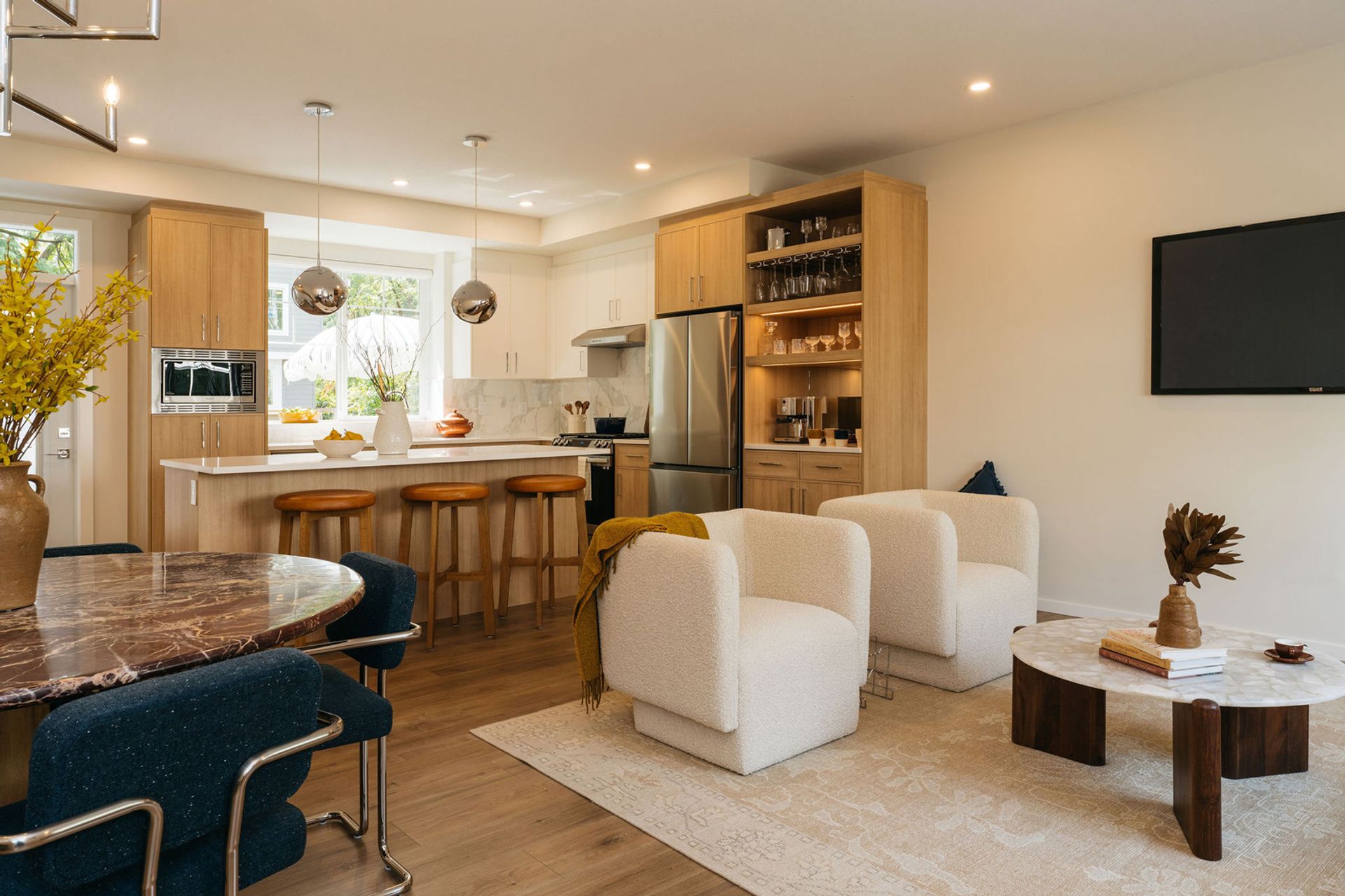 kinship-living-open-living-space-with-kitchen-and-balcony-access at 7919 204b Street, Willoughby Heights, Langley kinship-living-open-living-space-with-kitchen-and-balcony-access at 7919 204b Street, Willoughby Heights, Langley