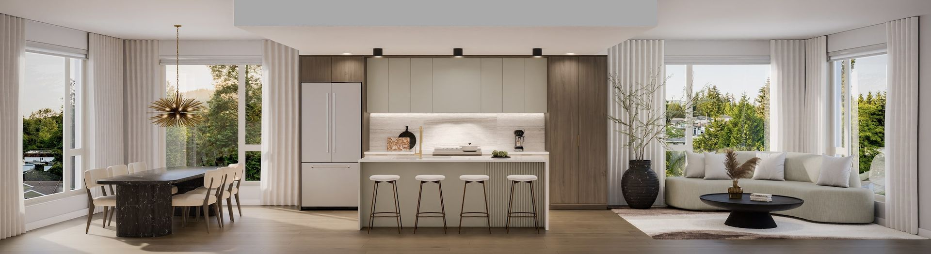 Harriswood living level rendering at 611 Harrison Avenue, Coquitlam West, Coquitlam Harriswood living level rendering at 611 Harrison Avenue, Coquitlam West, Coquitlam